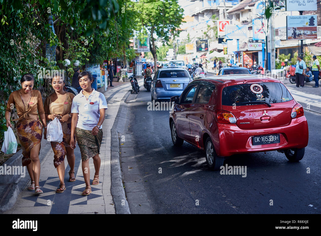 Streets of Kuta Bali Stock Photo