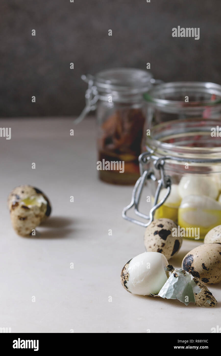 Pickled quail eggs hires stock photography and images Alamy