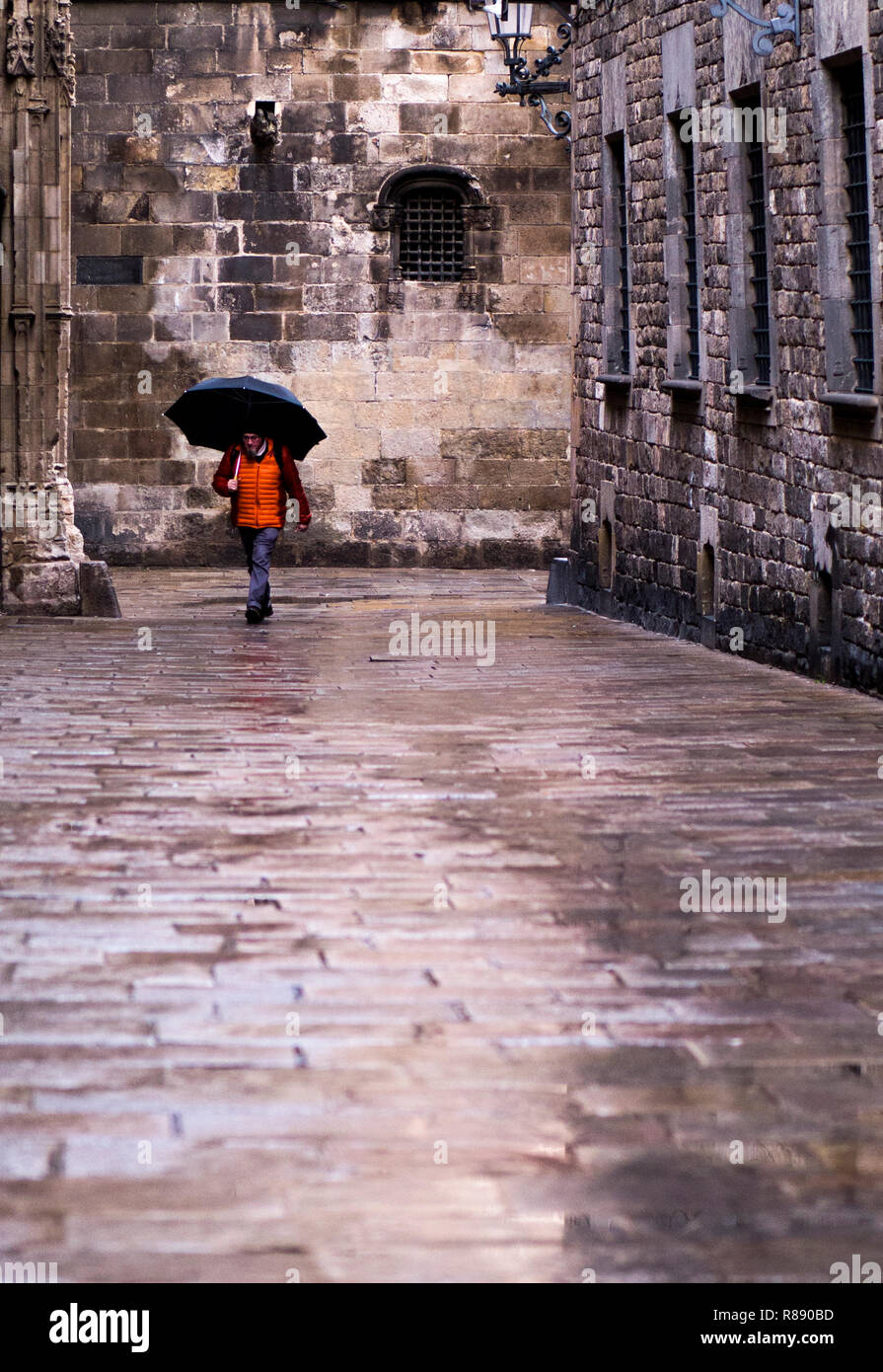 Pedestrian carrying umbrella hi-res stock photography and images - Alamy