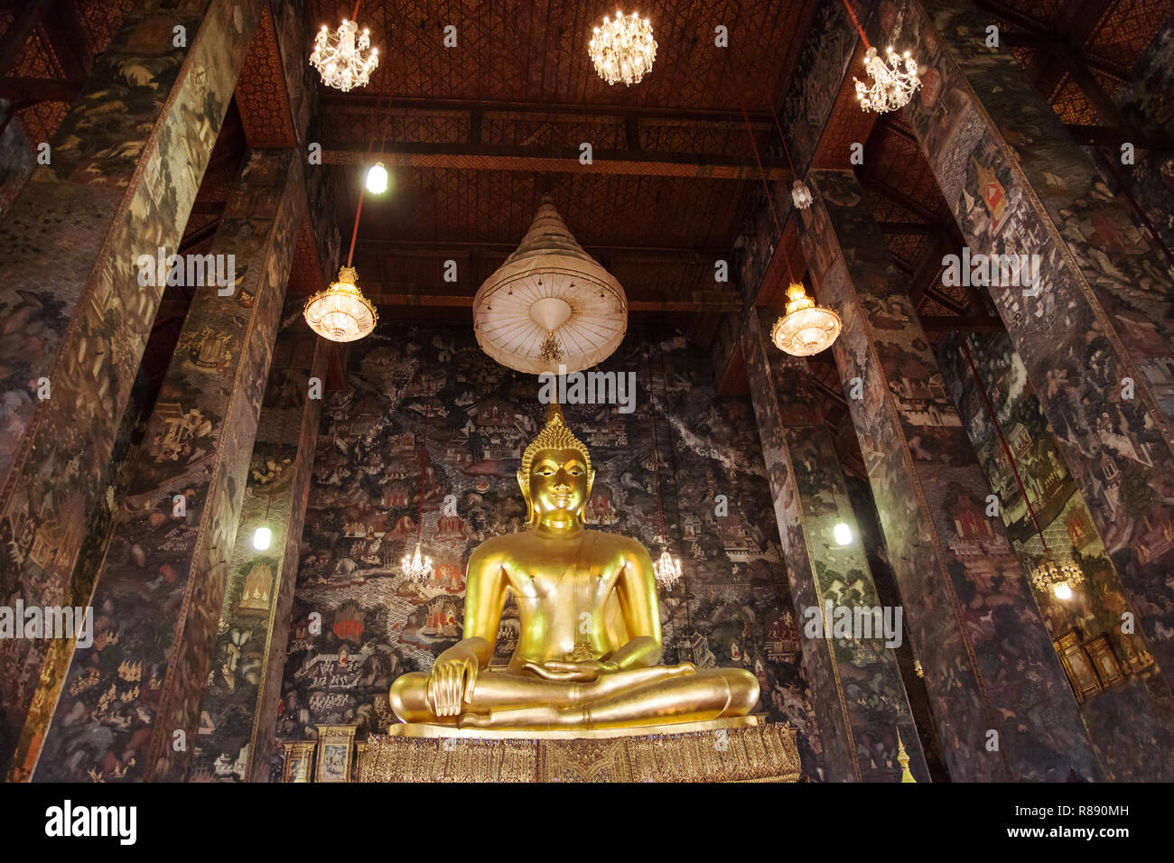 Royal Chapel of Wat Suthat, Bangkok, Thailand. Stock Photo