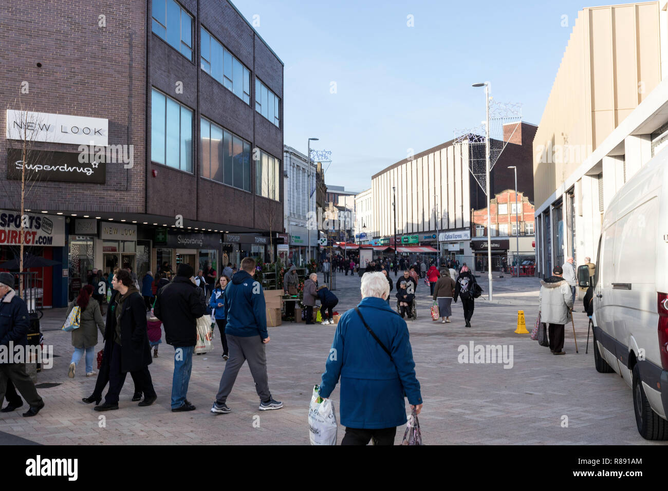 Barnsley Town Centre shopping  area Stock Photo