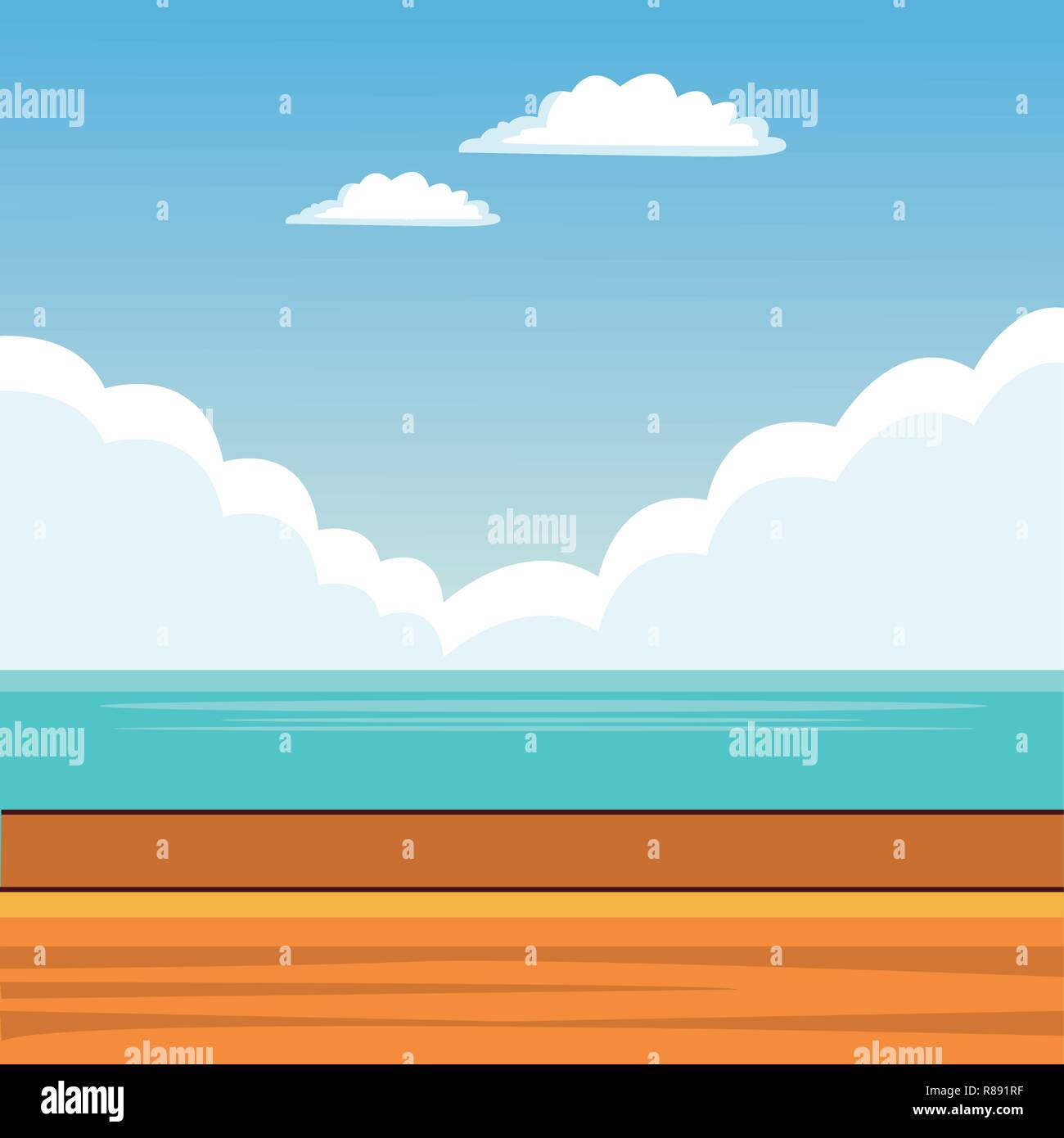 landscape background cartoon Stock Vector