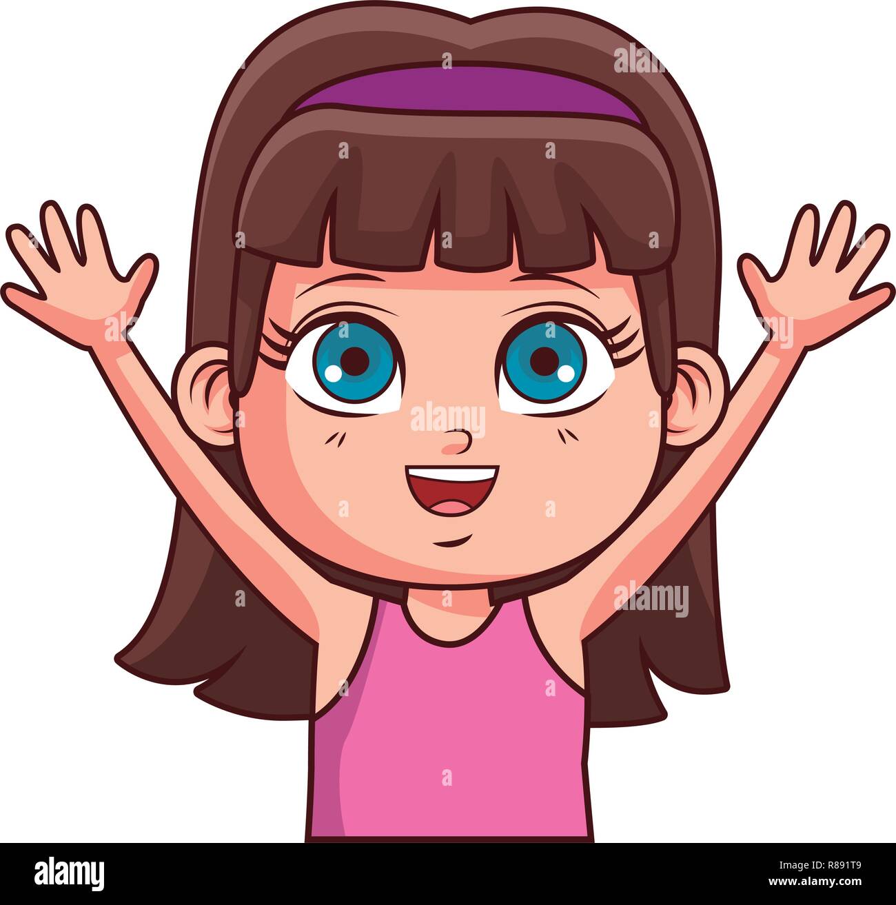 cute girl cartoon Stock Vector Image & Art Alamy