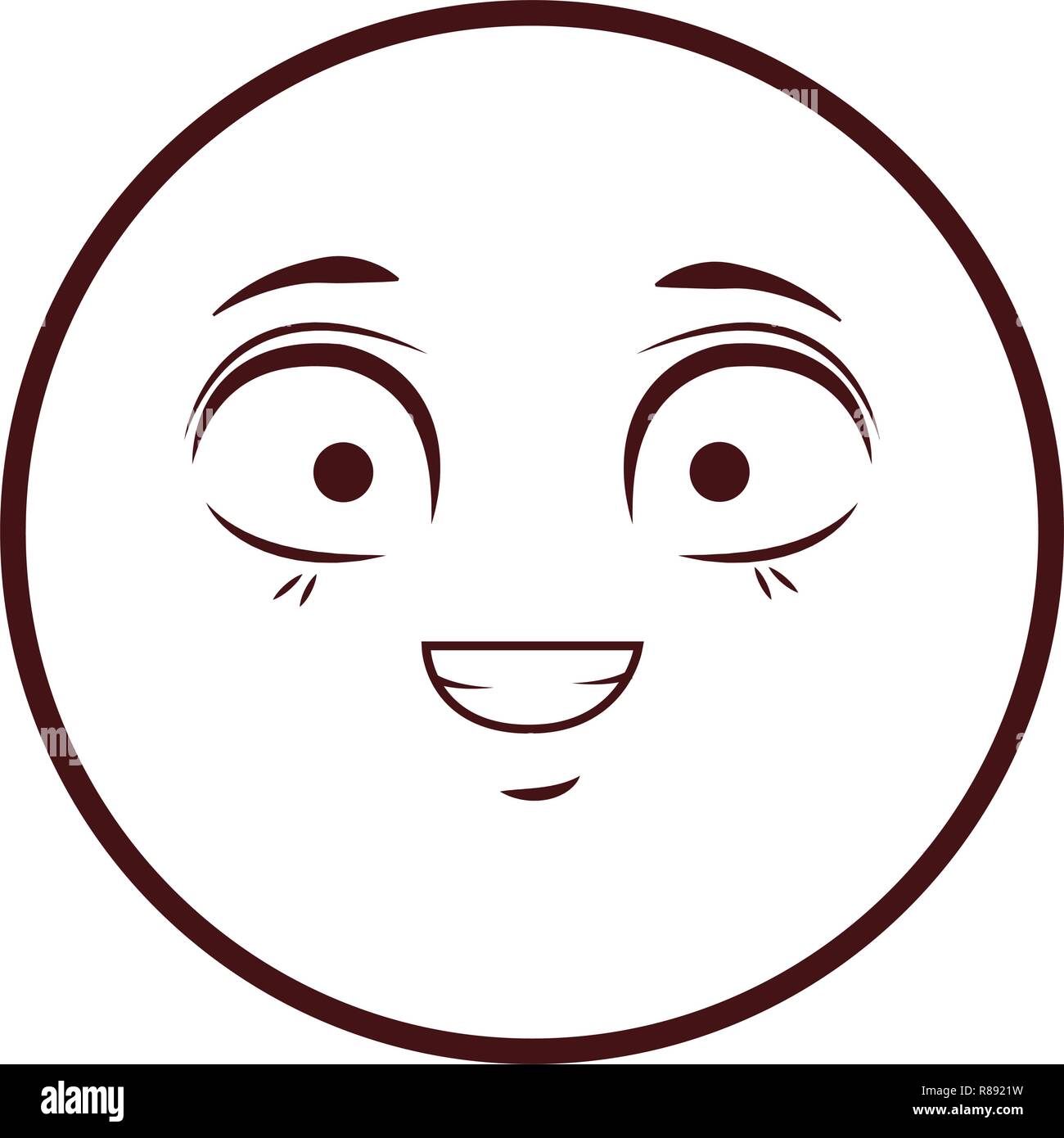 Round Face Shape Clipart