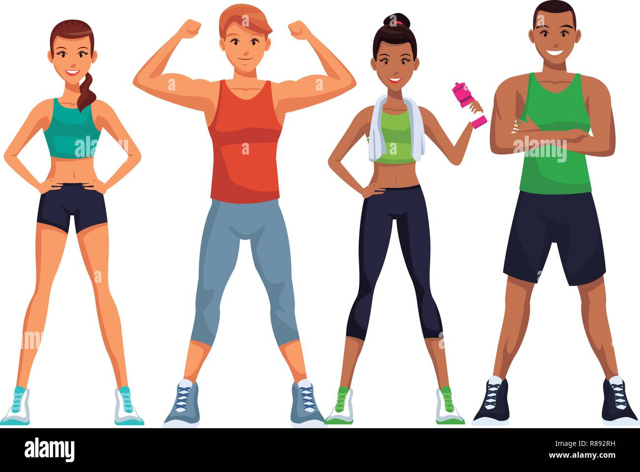 fit people doing exercise Stock Vector Image & Art - Alamy