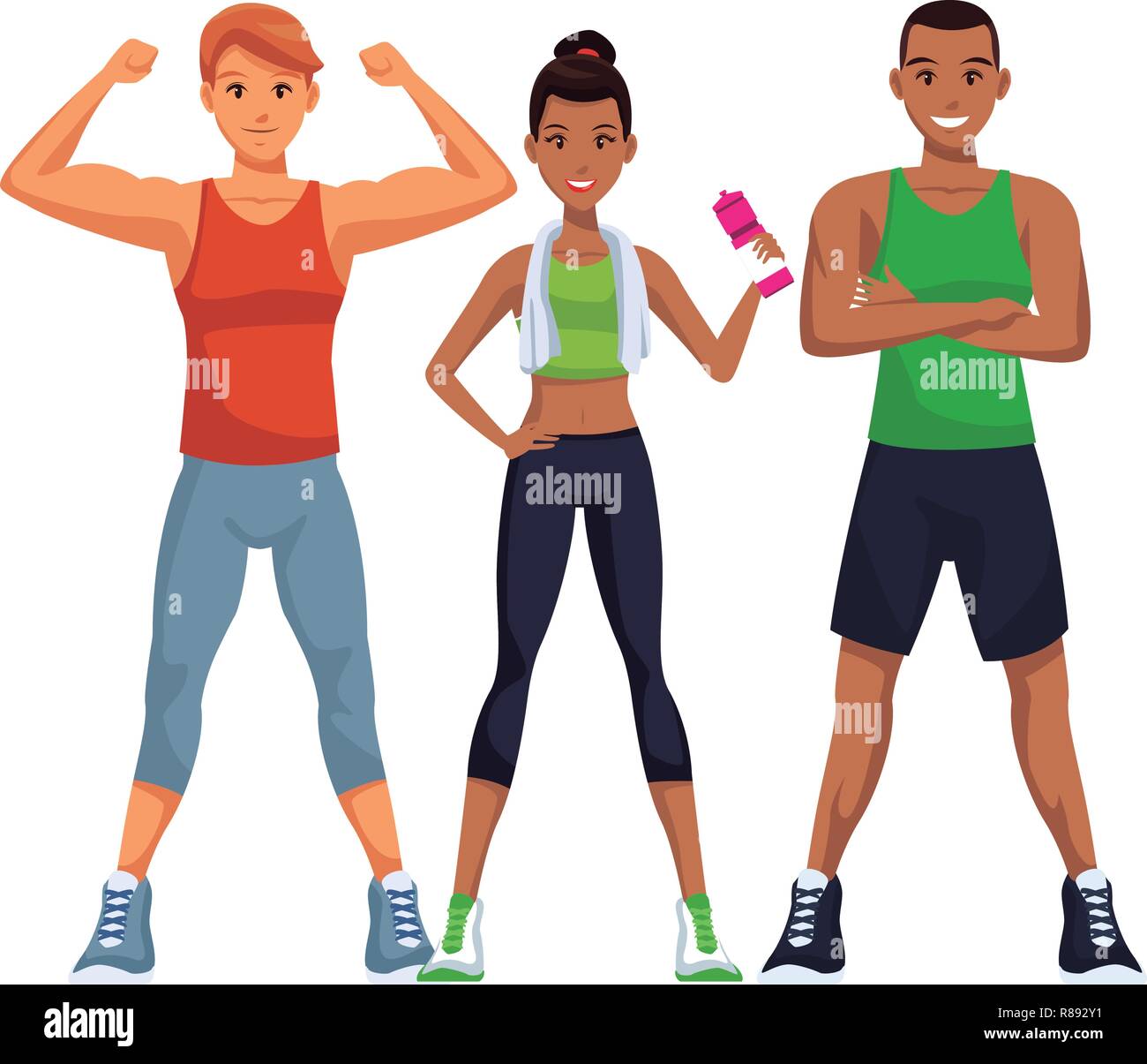 fit people doing exercise Stock Vector Image & Art - Alamy