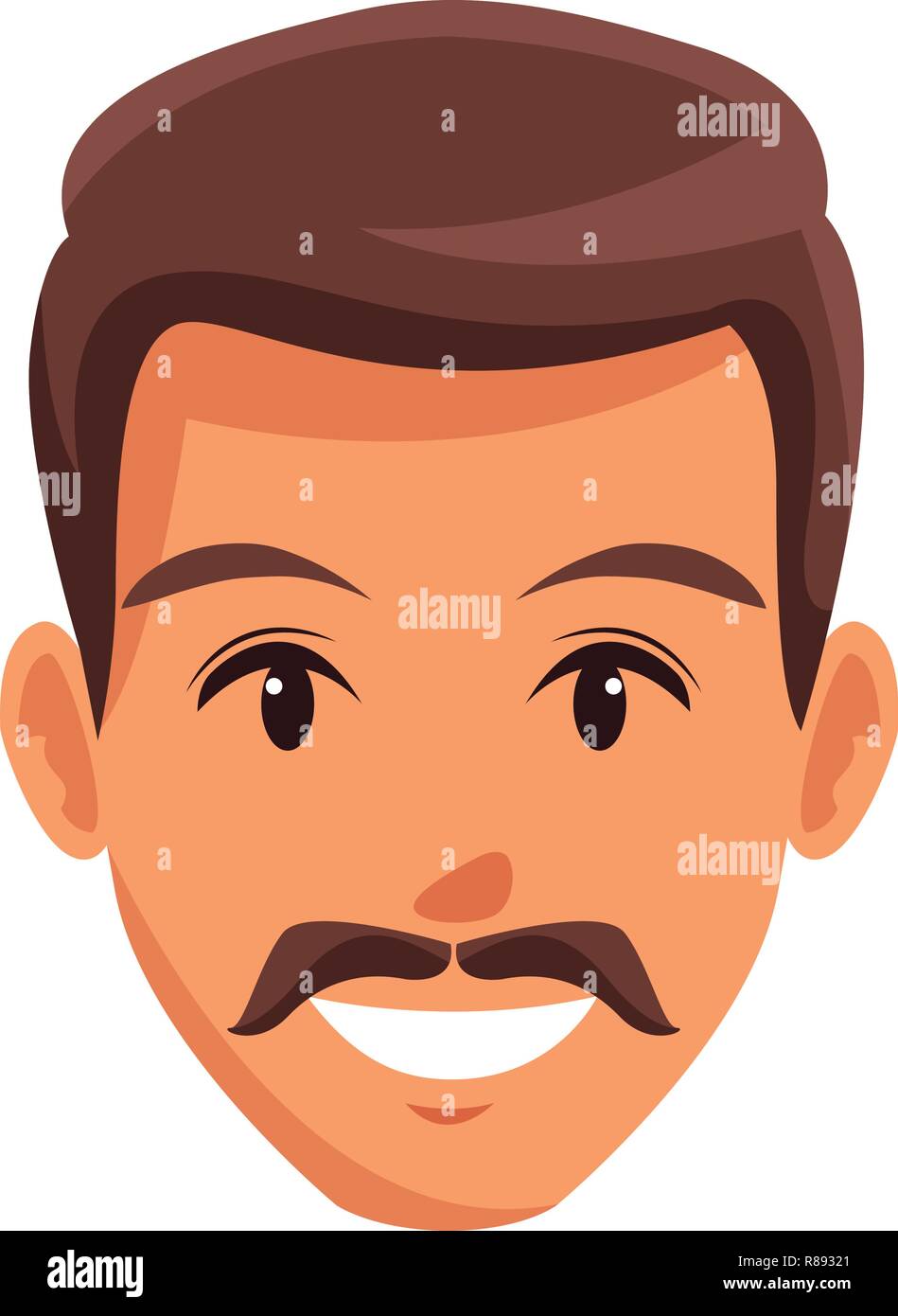 cute man face cartoon Stock Vector