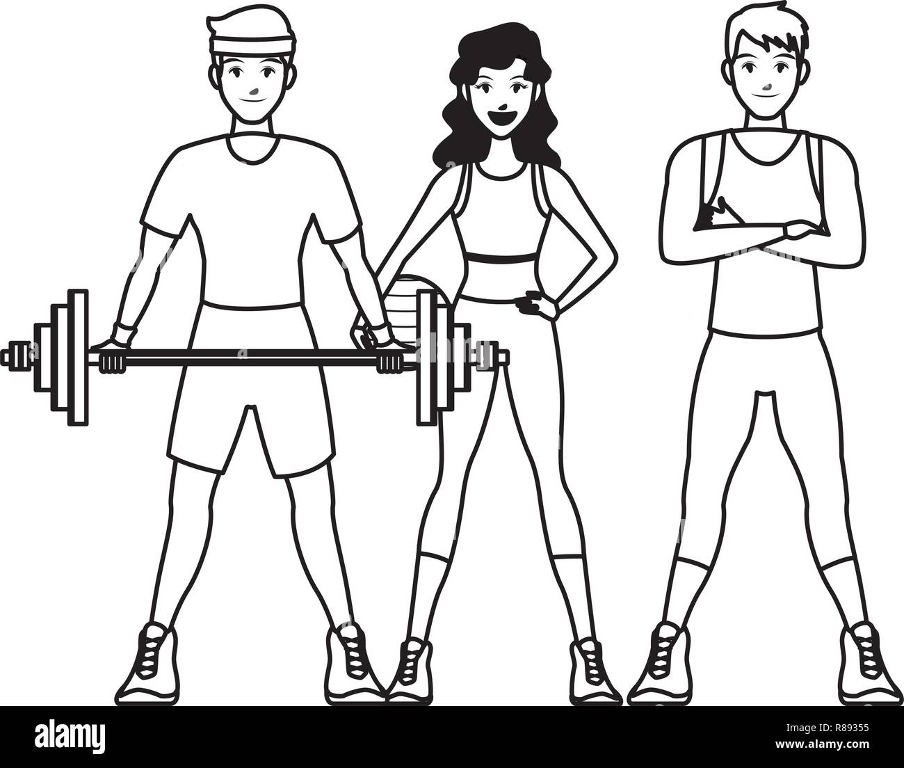 fit people doing exercise Stock Vector Image & Art - Alamy