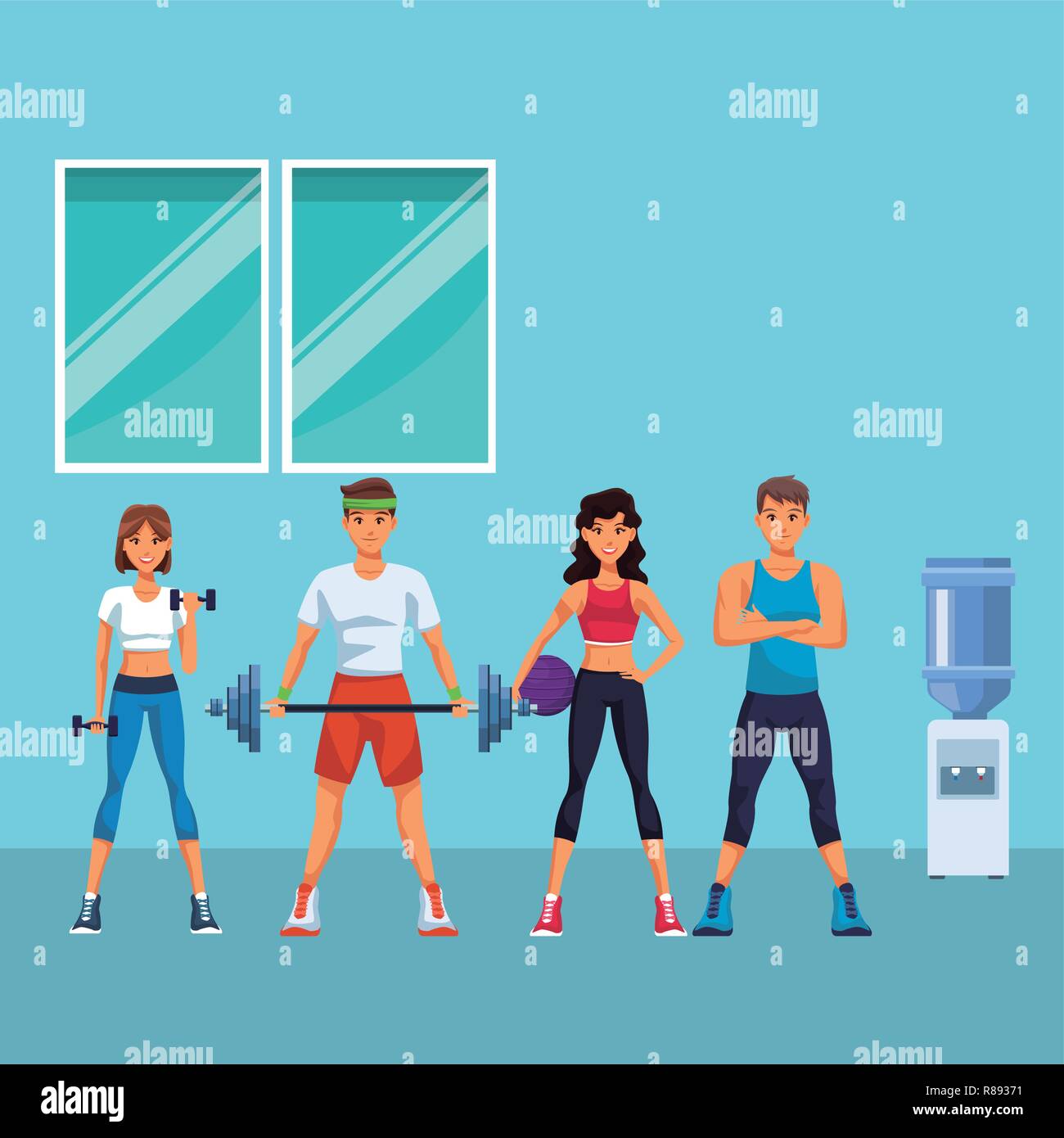 fit people doing exercise Stock Vector Image & Art - Alamy