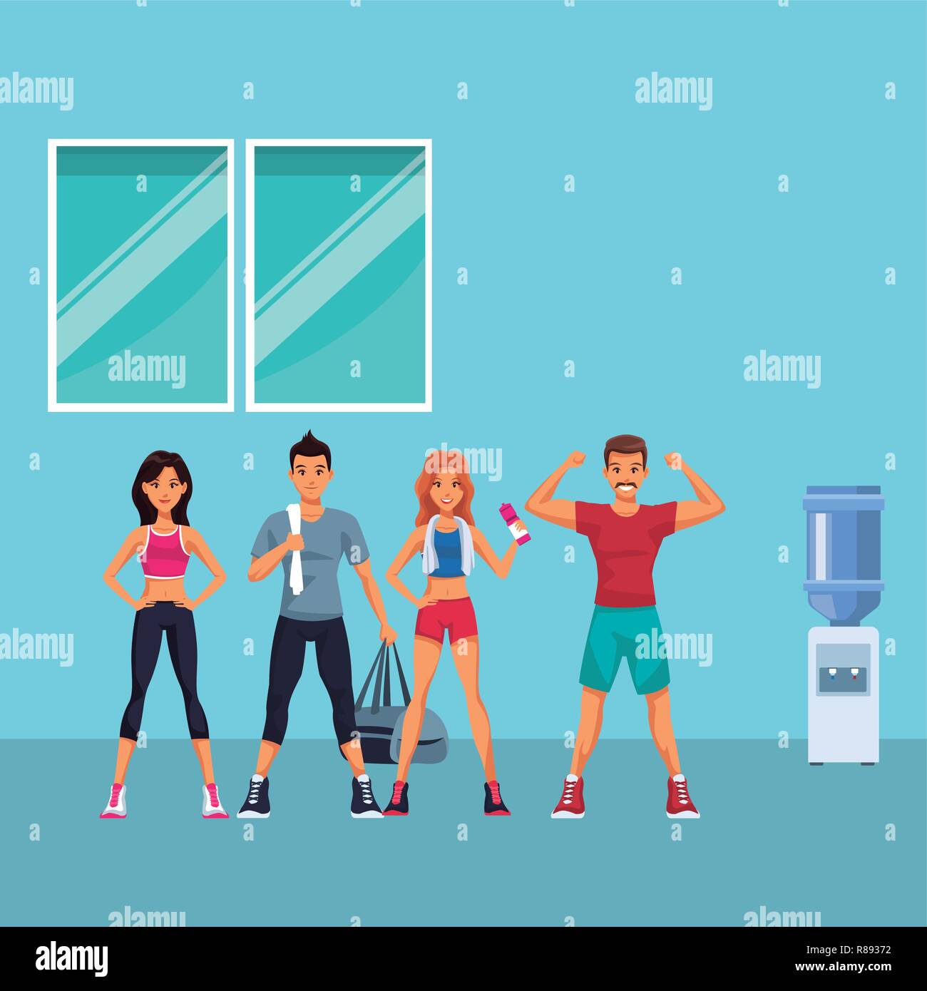 fit people doing exercise Stock Vector Image & Art - Alamy