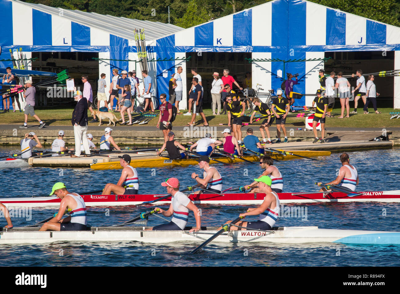 Qualifying day at Henley Royal Regatta where crews from all around the