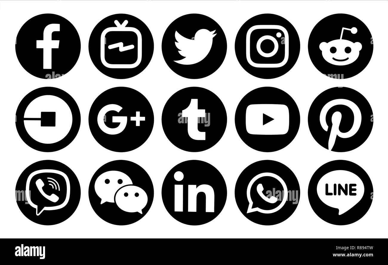 Facebook Icon Black And White Stock Photos Images Alamy