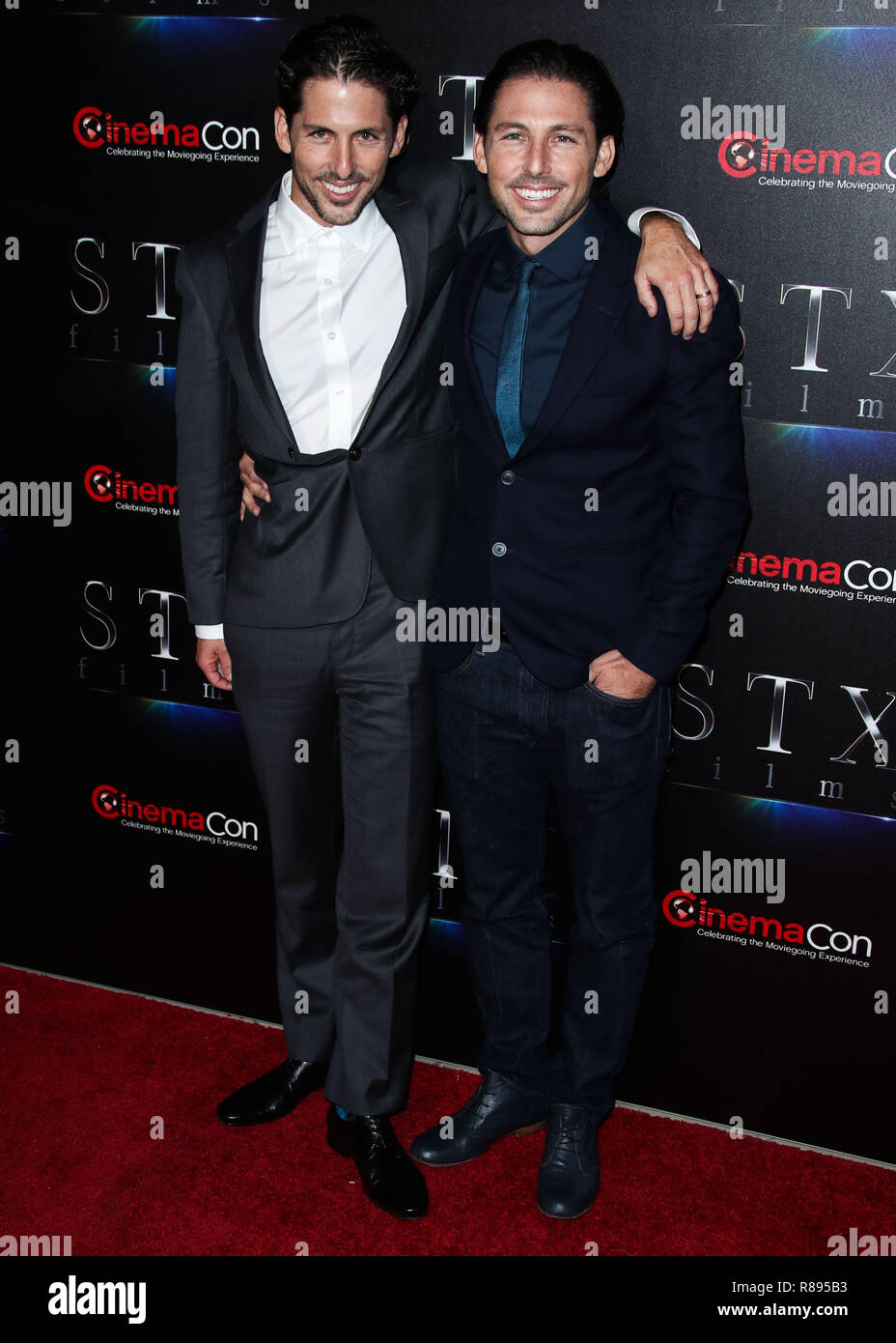LAS VEGAS, NV, USA - APRIL 24: Aaron Kandell, Jordan Kandell at CinemaCon 2018 - STX Entertainment The State Of The Industry: Past, Present And Future Presentation held at The Colosseum at Caesars Palace during CinemaCon, the official convention of the National Association of Theatre Owners on April 24, 2018 in Las Vegas, Nevada, United States. (Photo by Xavier Collin/Image Press Agency) Stock Photo