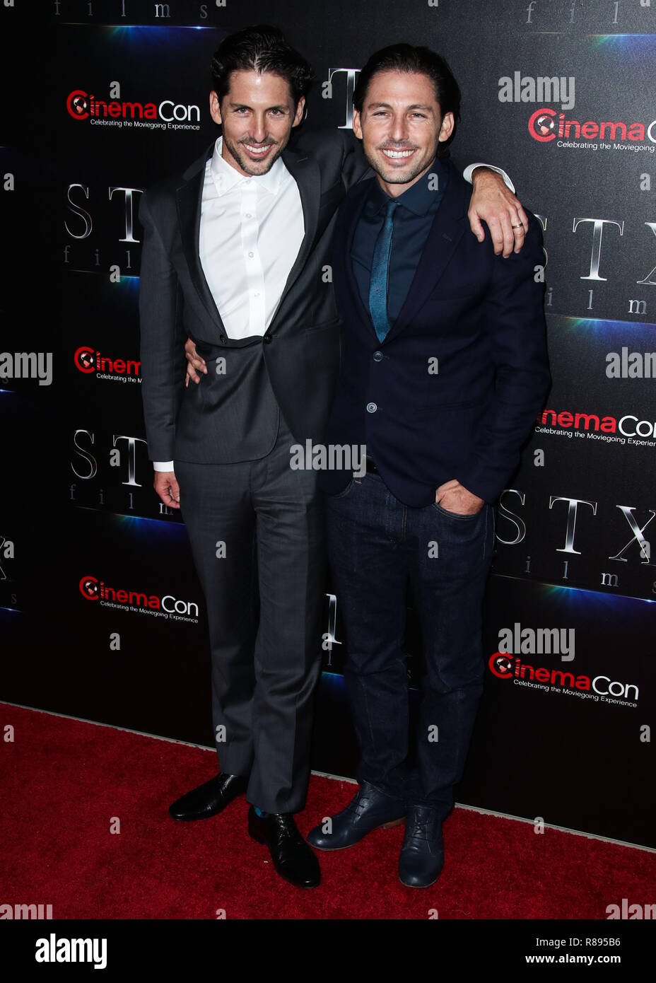 LAS VEGAS, NV, USA - APRIL 24: Aaron Kandell, Jordan Kandell at CinemaCon 2018 - STX Entertainment The State Of The Industry: Past, Present And Future Presentation held at The Colosseum at Caesars Palace during CinemaCon, the official convention of the National Association of Theatre Owners on April 24, 2018 in Las Vegas, Nevada, United States. (Photo by Xavier Collin/Image Press Agency) Stock Photo