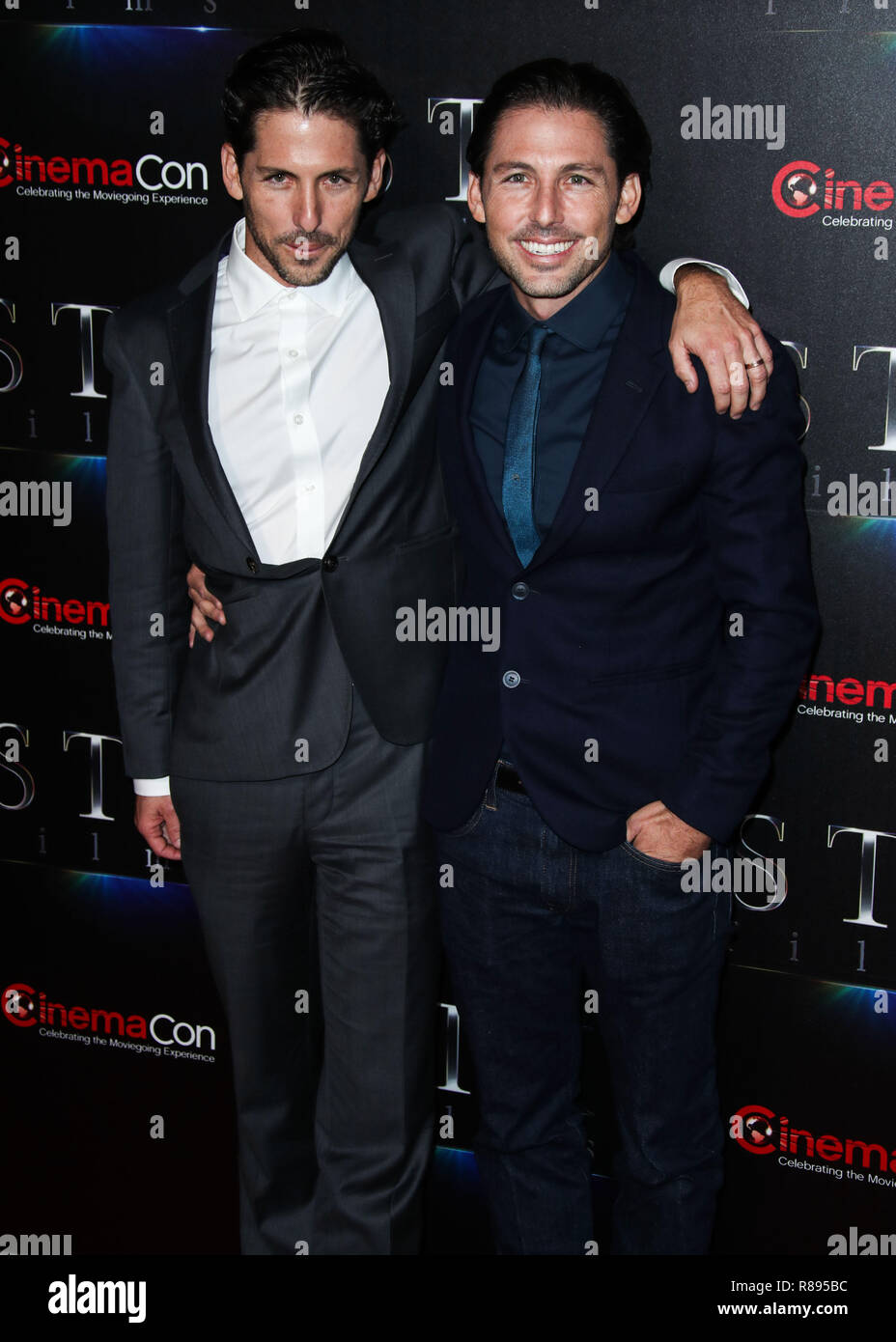 LAS VEGAS, NV, USA - APRIL 24: Aaron Kandell, Jordan Kandell at CinemaCon 2018 - STX Entertainment The State Of The Industry: Past, Present And Future Presentation held at The Colosseum at Caesars Palace during CinemaCon, the official convention of the National Association of Theatre Owners on April 24, 2018 in Las Vegas, Nevada, United States. (Photo by Xavier Collin/Image Press Agency) Stock Photo