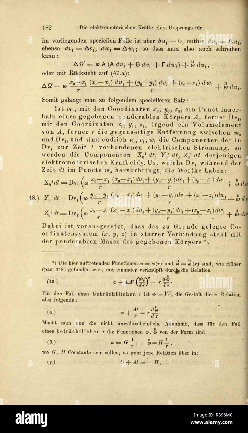 Carl Gottfried Neumann Die elektrischen Kräfte 200 Stock Photo Alamy