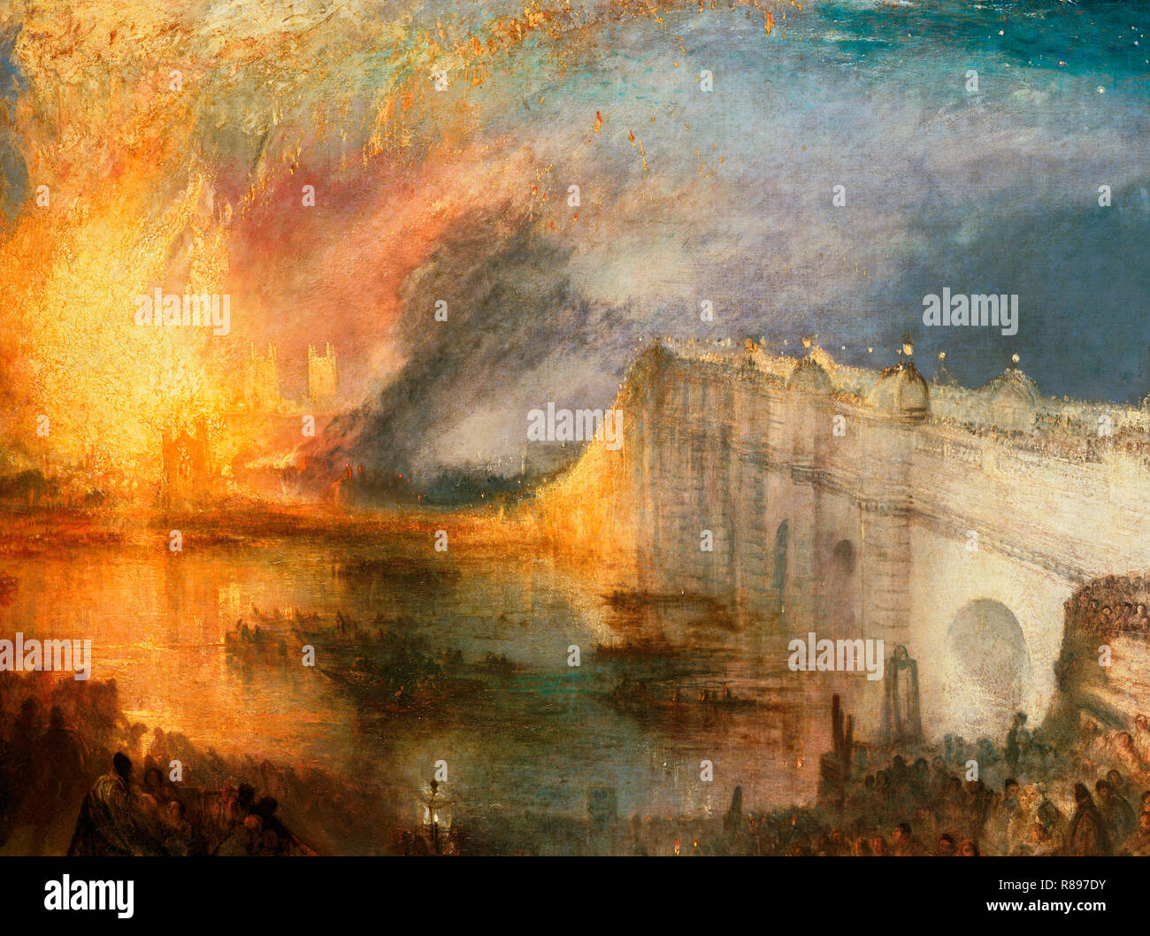 The Burning of the Houses of Lords and Commons - J. M. W. Turner, circa 1835 Stock Photo