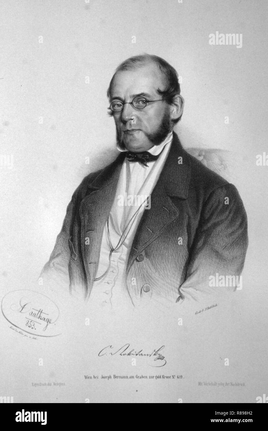 Carl von Rokitansky Litho. Stock Photo