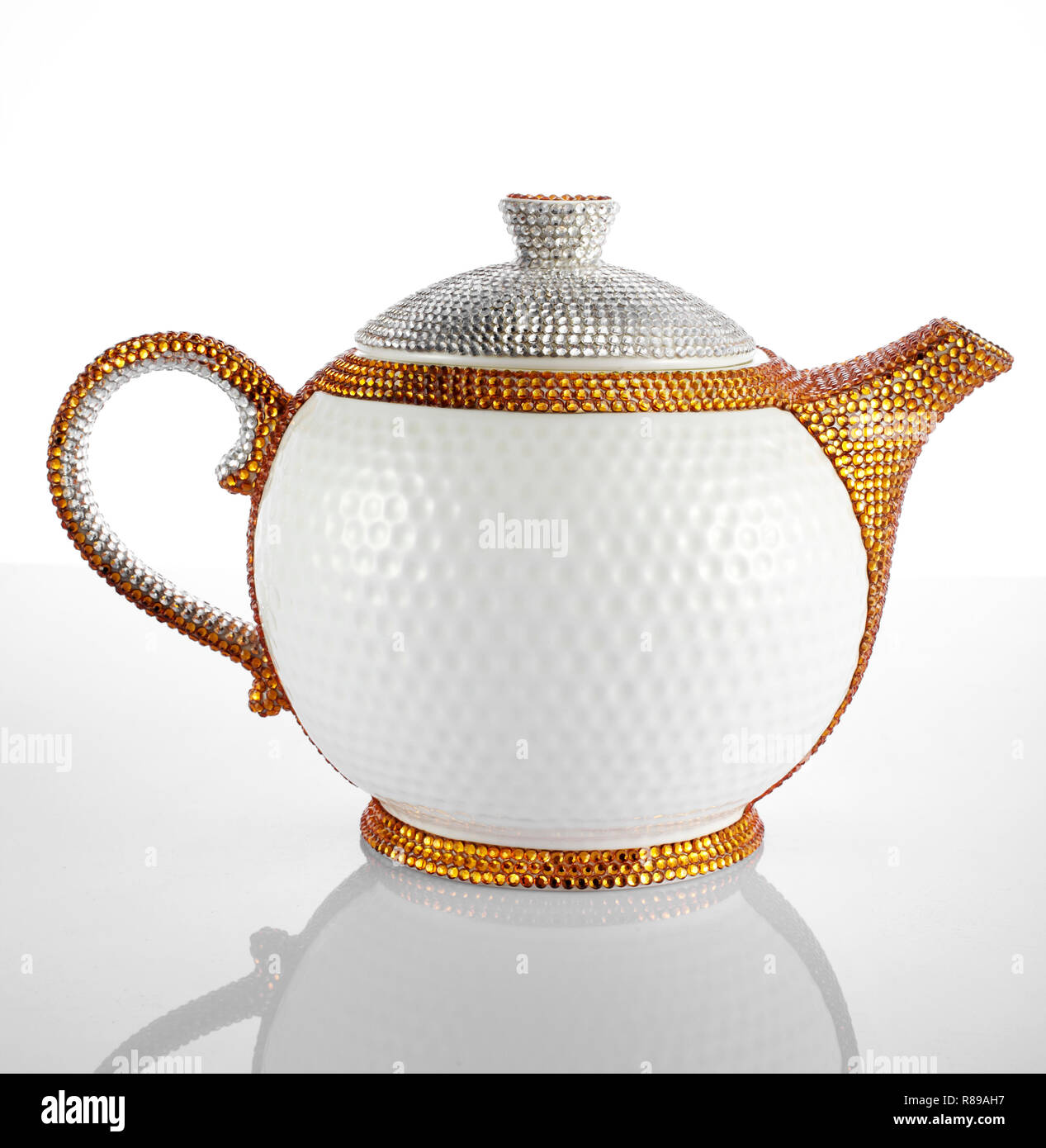 Beautiful teapot on the white background Stock Photo Alamy