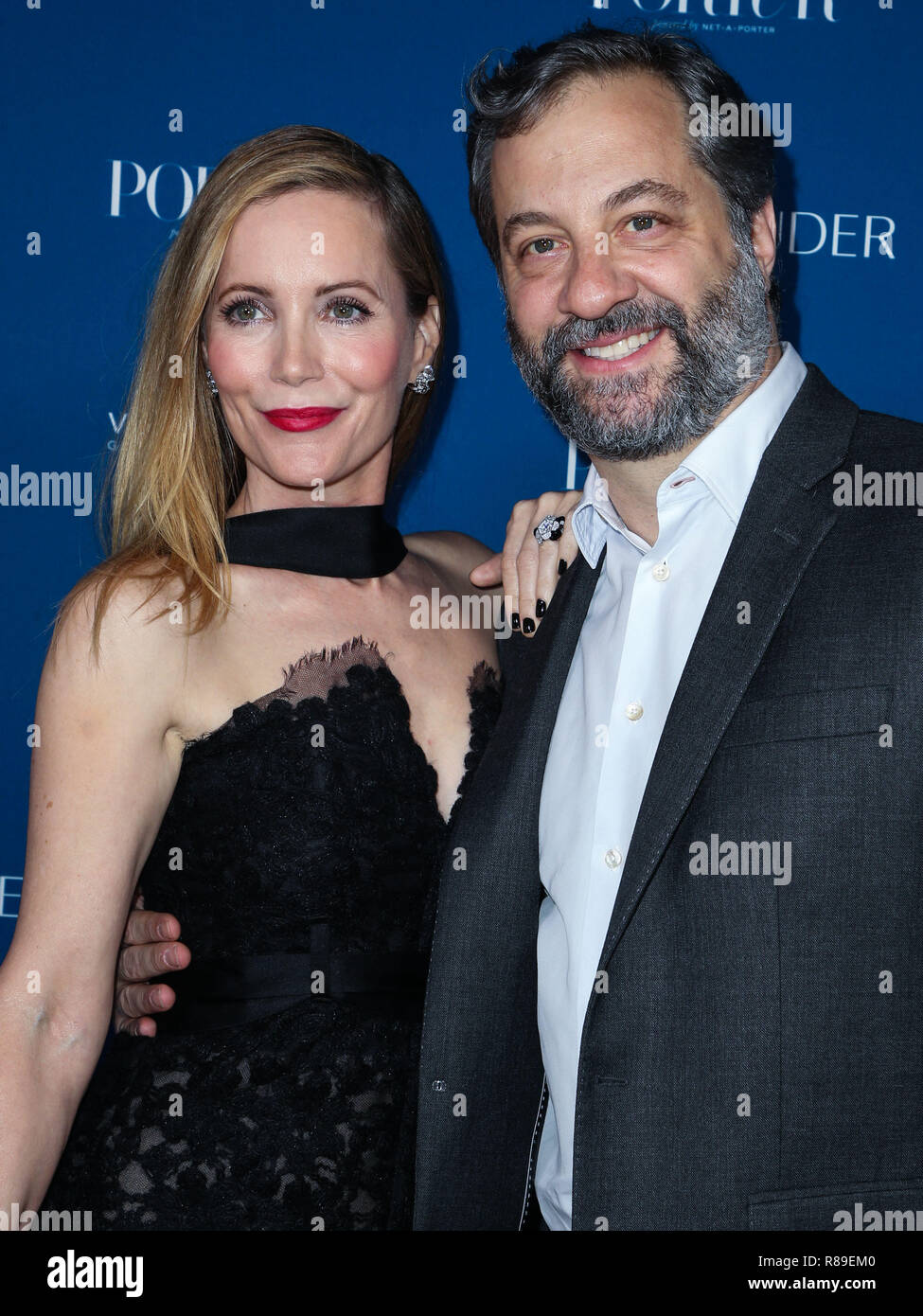 LOS ANGELES, CA, USA - OCTOBER 09: Judd Apatow, Leslie Mann at PORTER's
