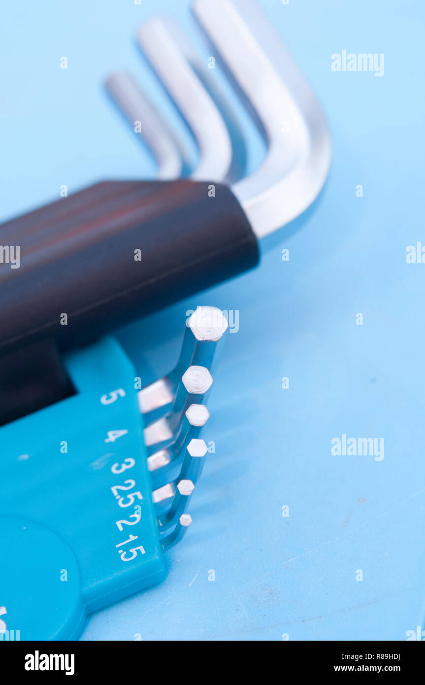 Set of hex allen keys Stock Photo - Alamy