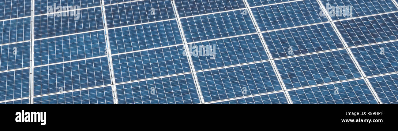 Solar panels. It can be used as background and texture. Stock Photo