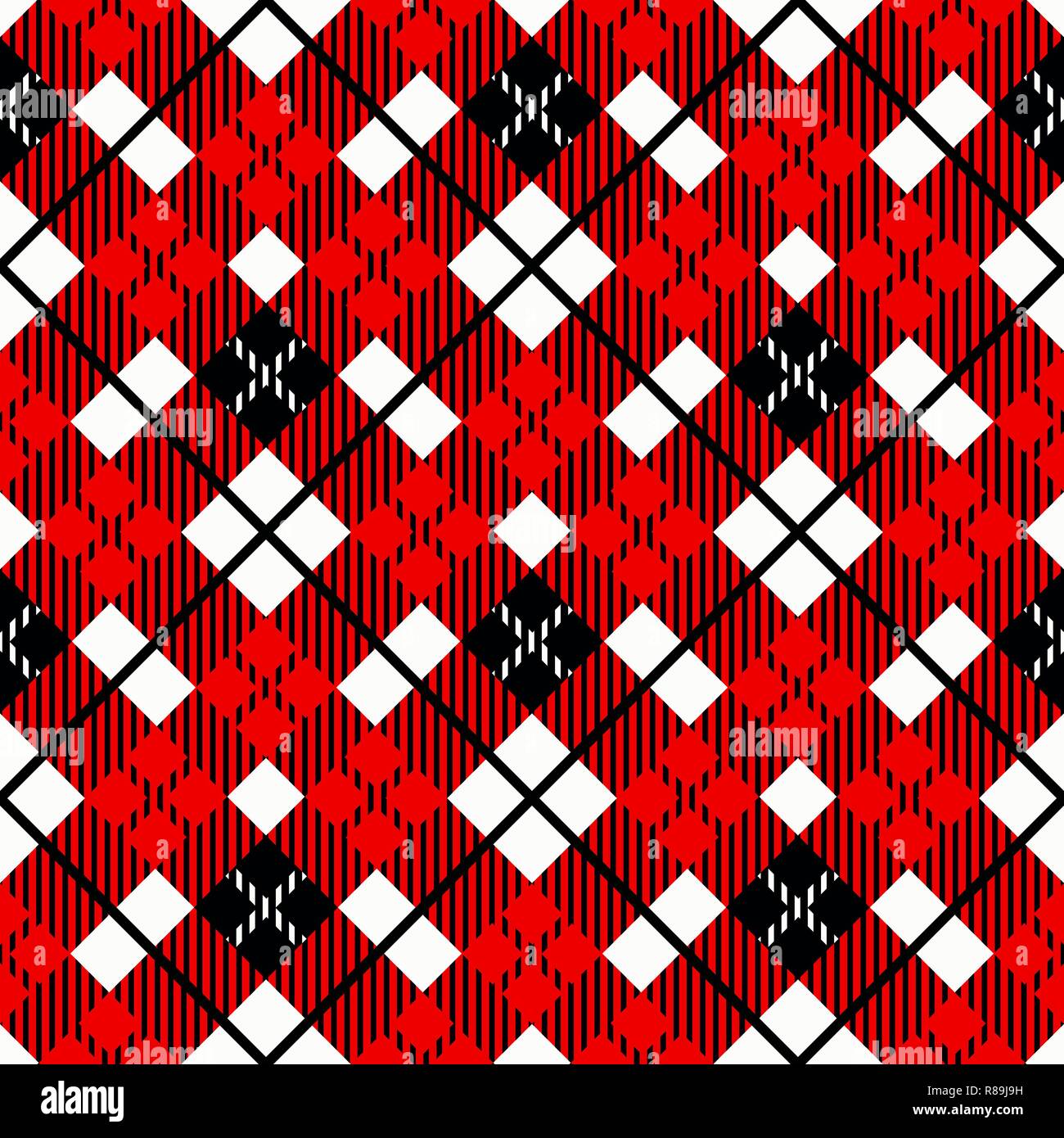 Seamless tartan red black plaid pattern. fabric pattern. Checkered texture  for clothing fabric prints, web design, home textile Stock Vector Image &  Art - Alamy