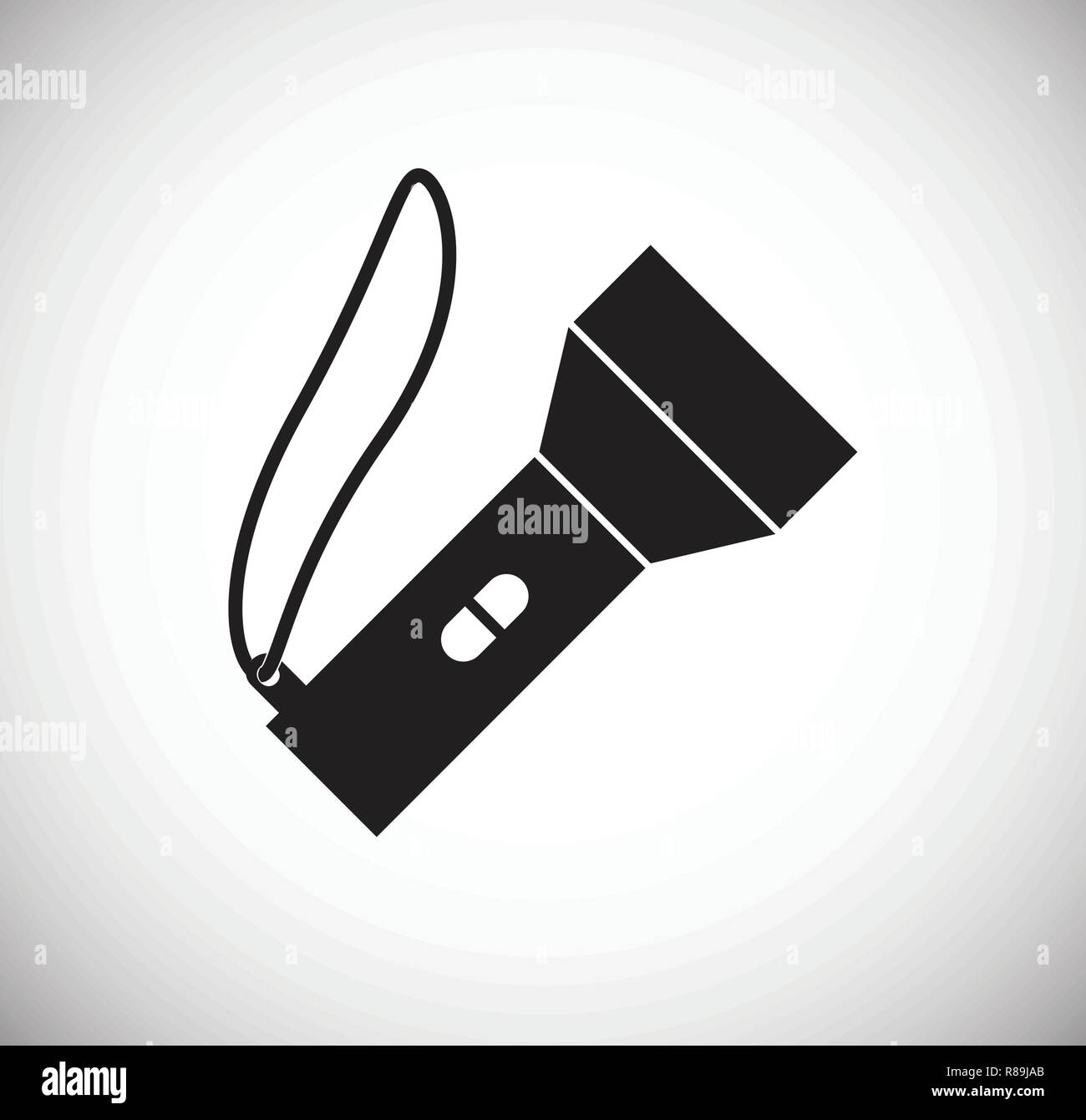 Camping flashlight icon on white background for graphic and web design ...