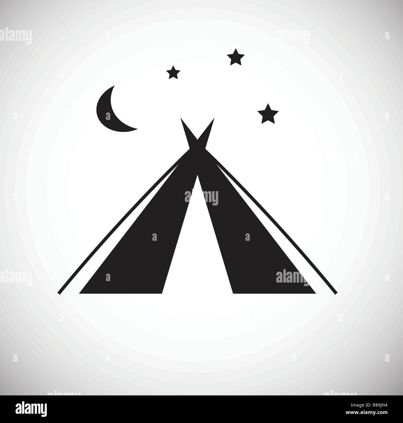 Camping tent icon on white background for graphic and web design ...