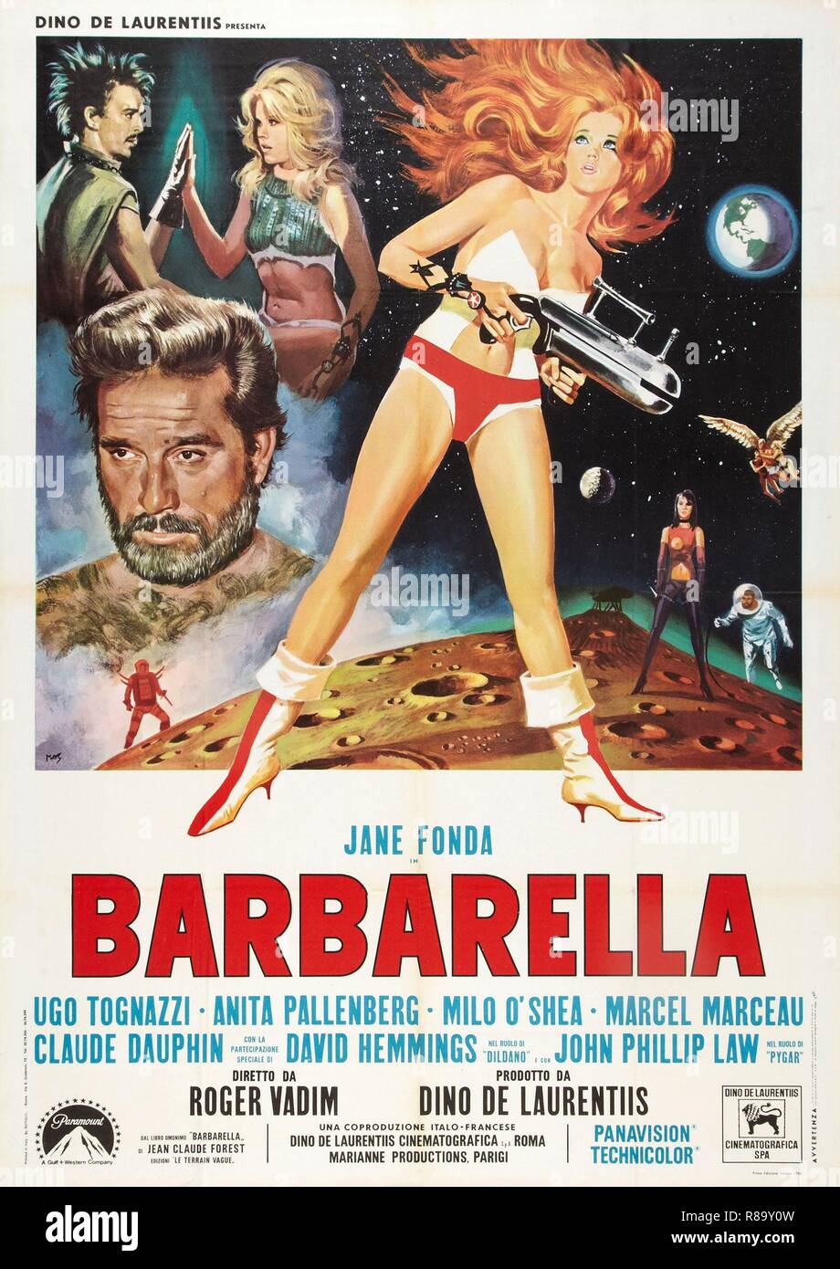 Barbarella Year : 1968 France / Italy Director : Roger Vadim Poster du film  (Italian Stock Photo - Alamy