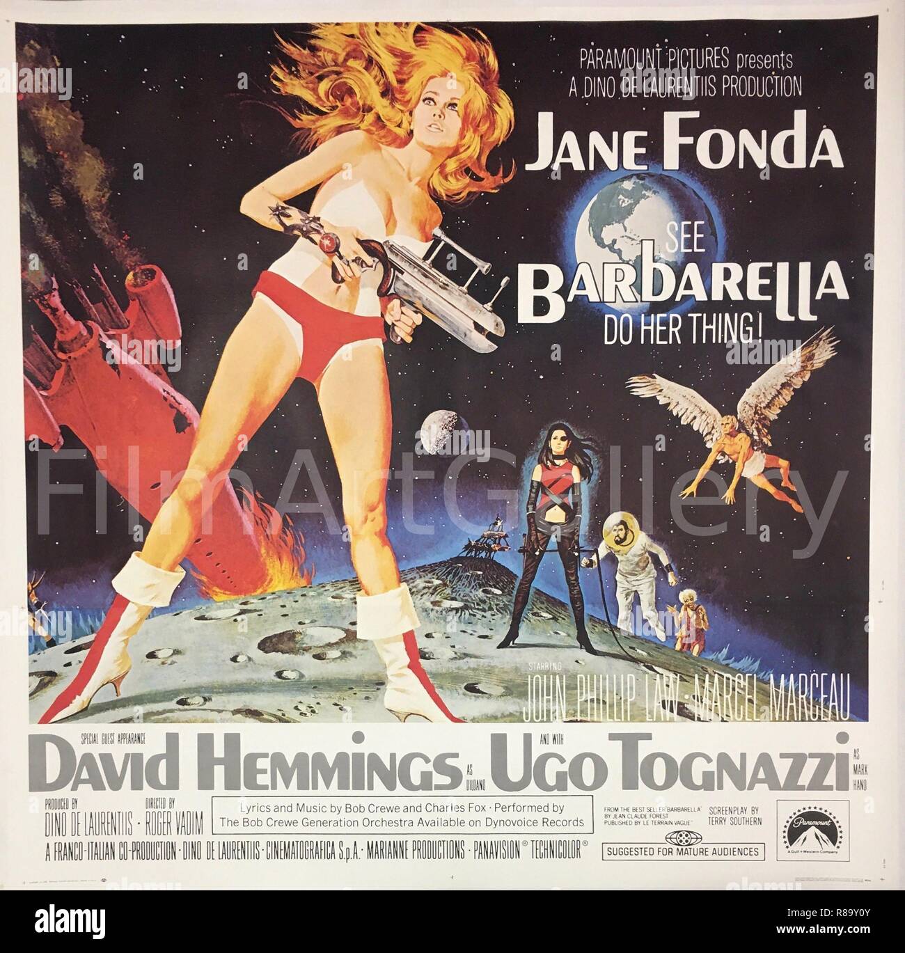 Barbarella Year : 1968 France / Italy Director : Roger Vadim Poster du film (USA) Stock Photo