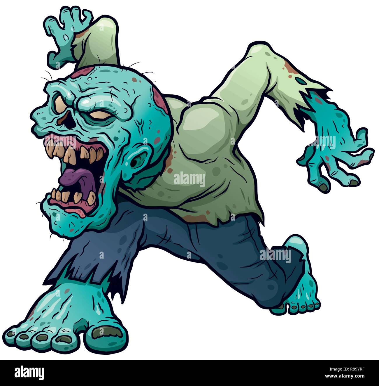 Vector illustration of Cartoon Zombie Stock Vector Image & Art - Alamy