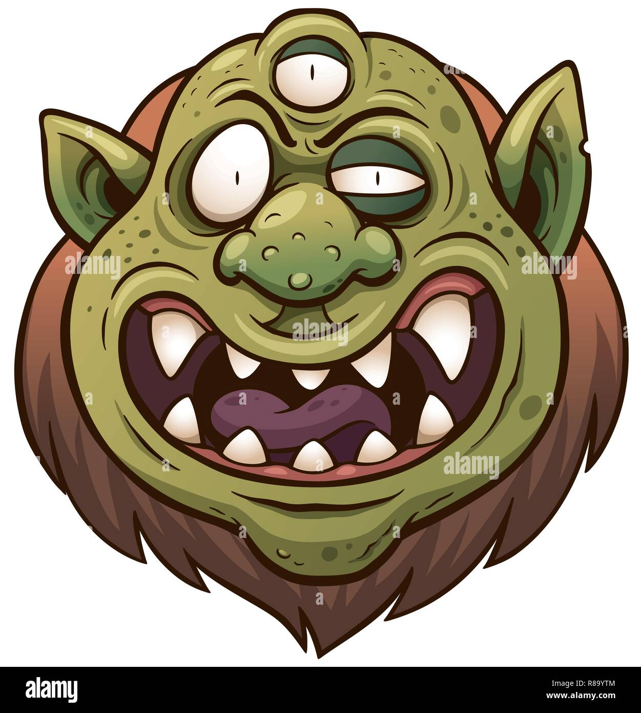 Vector illustration of Cartoon Monster face Stock Vector Image & Art - Alamy