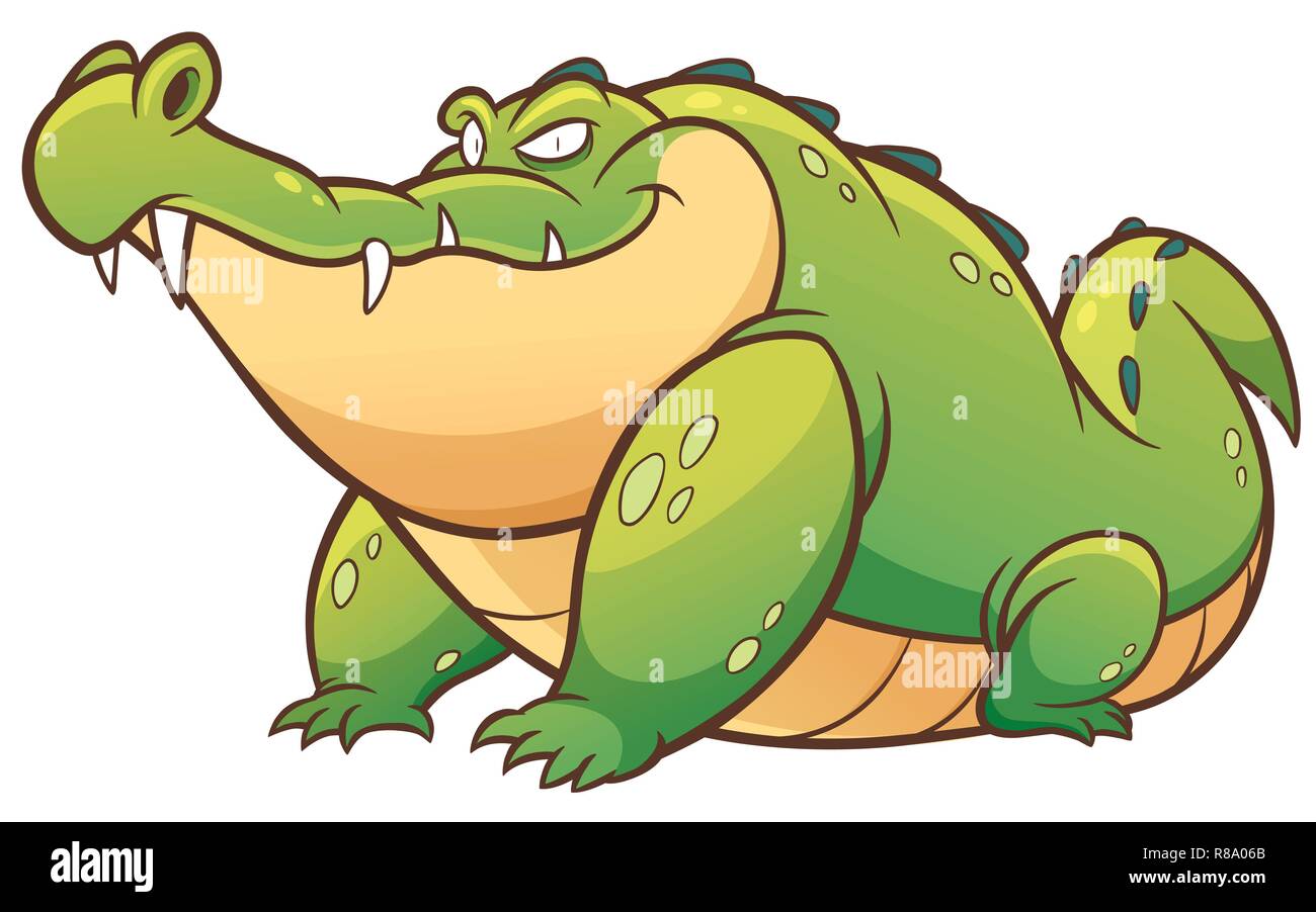 Vector illustration of Cartoon crocodile Stock Vector