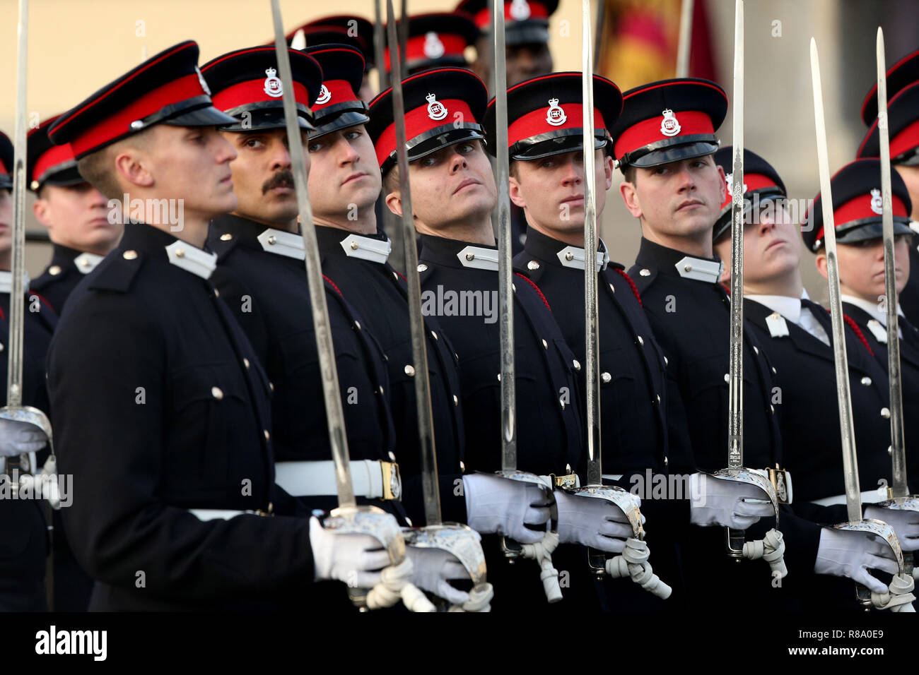 Sandhurst officer cadets at The Sovereign's Parade at Royal Military ...