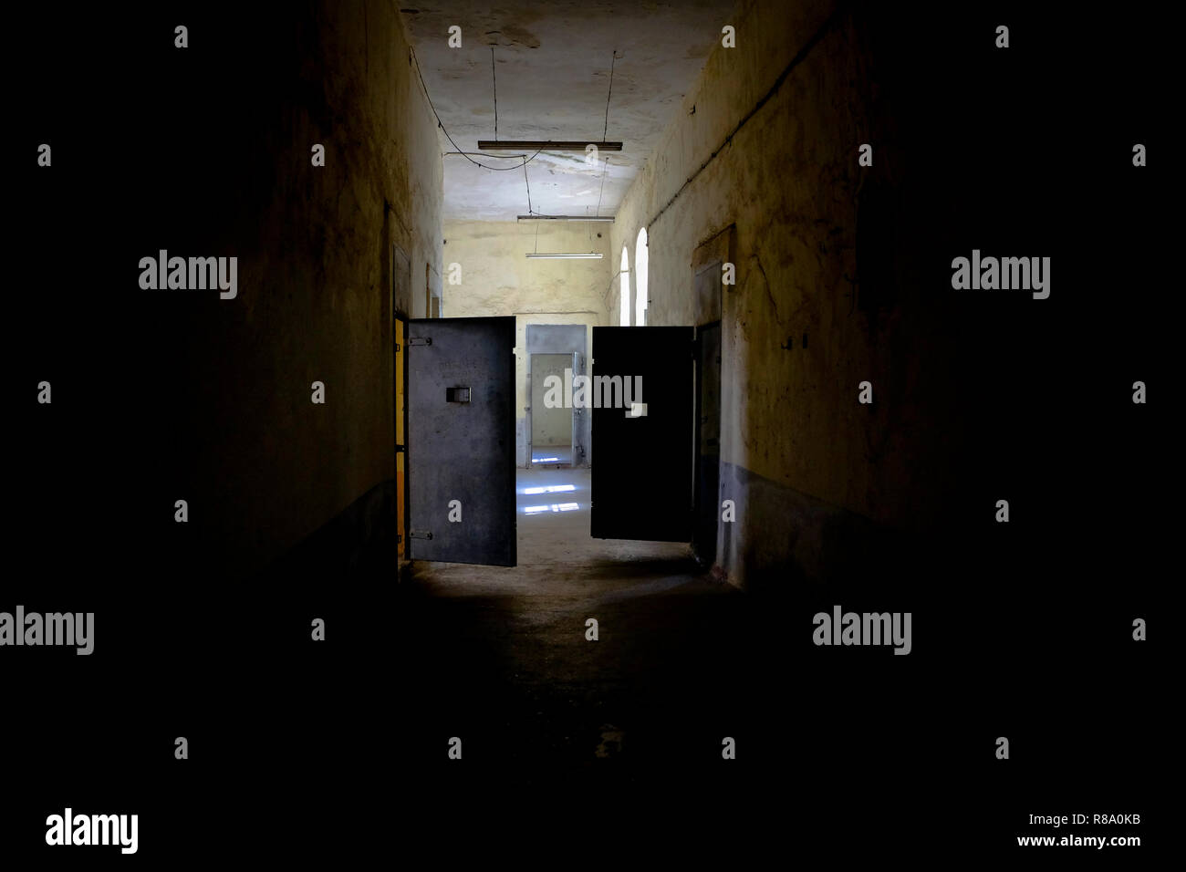 Open Prison Doors On A Corridor Stock Photo 228872095 Alamy