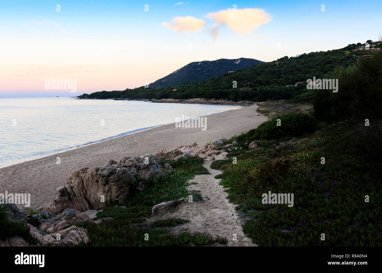 Capicciolo beach, The Valinco, Corsica Stock Photo