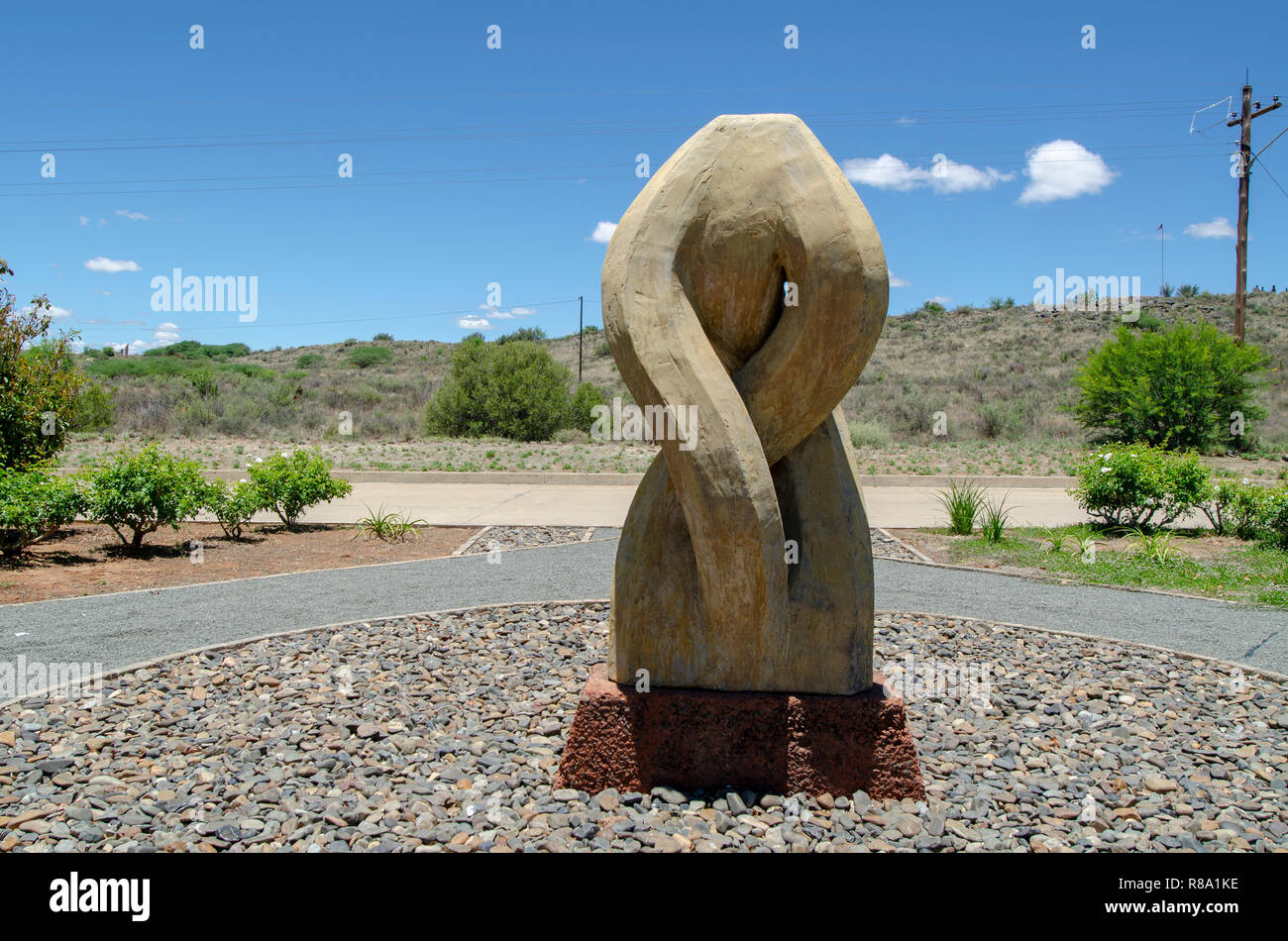 The Koeksister monument in Orania, in the Northern Cape, Friday, December 13, 2013. Orania is an Afrikaner (only) town located along the Orange River in the Karoo. Photo: Eva-Lotta Jansson Stock Photo