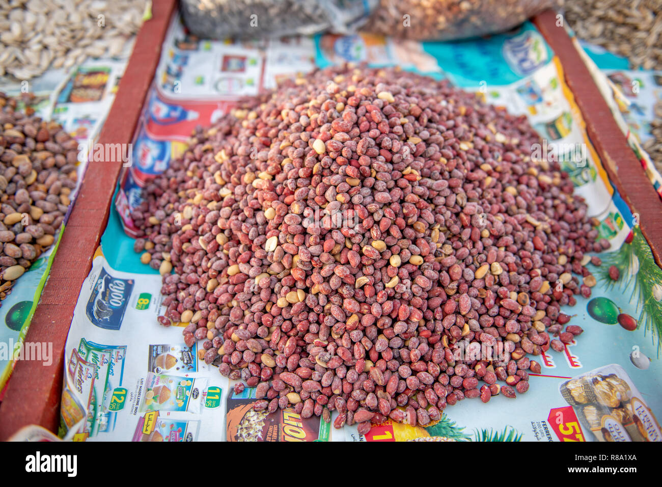 Pile Of Nuts Larache Morocco Stock Photo Alamy