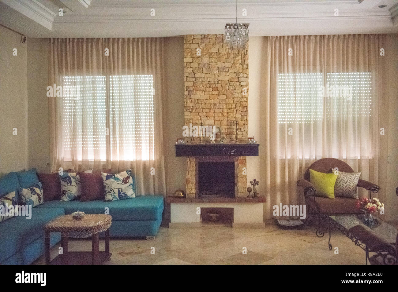 Historic Interior of a Home in Larache, Morocco Stock Photo Alamy
