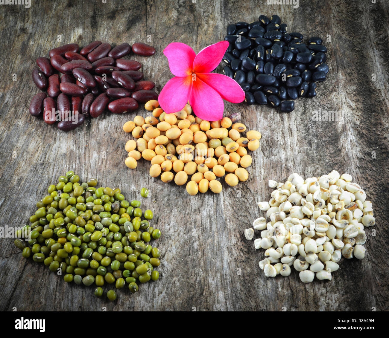 whole grains seeds various beans lentils with mung bean , black bean