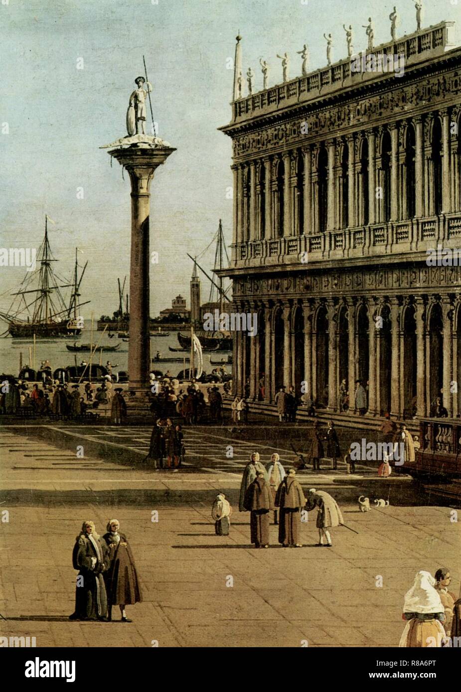 Giovanni Antonio Canal - The Piazzetta (detail) (Galleria Nazionale d'Arte Antica, Rome). Stock Photo