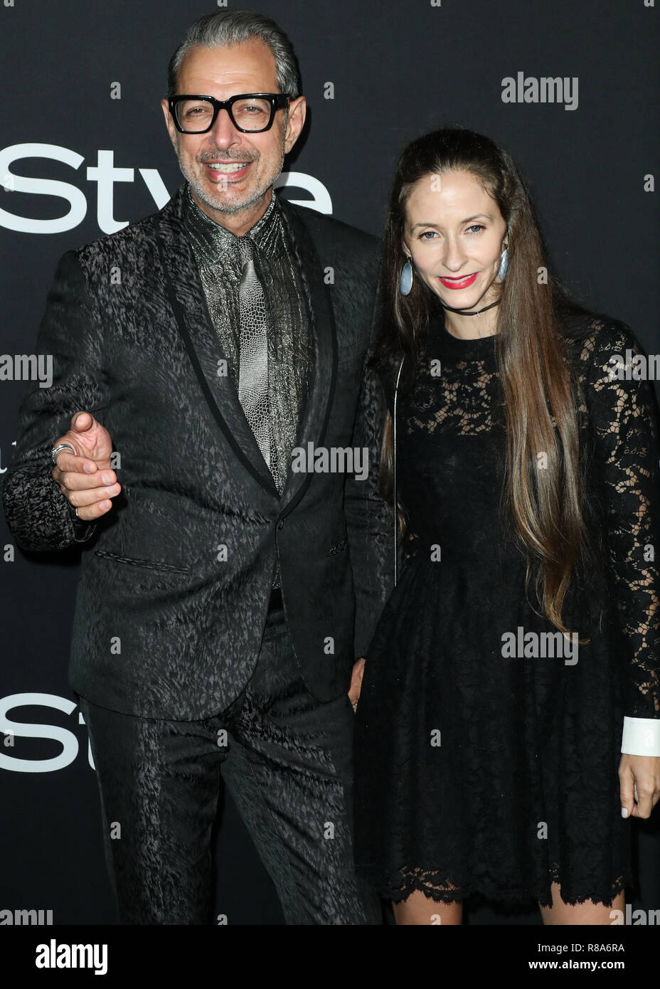 LOS ANGELES, CA, USA - OCTOBER 22: Jeff Goldblum, Emilie Livingston at the InStyle Awards 2018 held at the Getty Center on October 22, 2018 in Los Angeles, California, United States. (Photo by Xavier Collin/Image Press Agency) Stock Photo