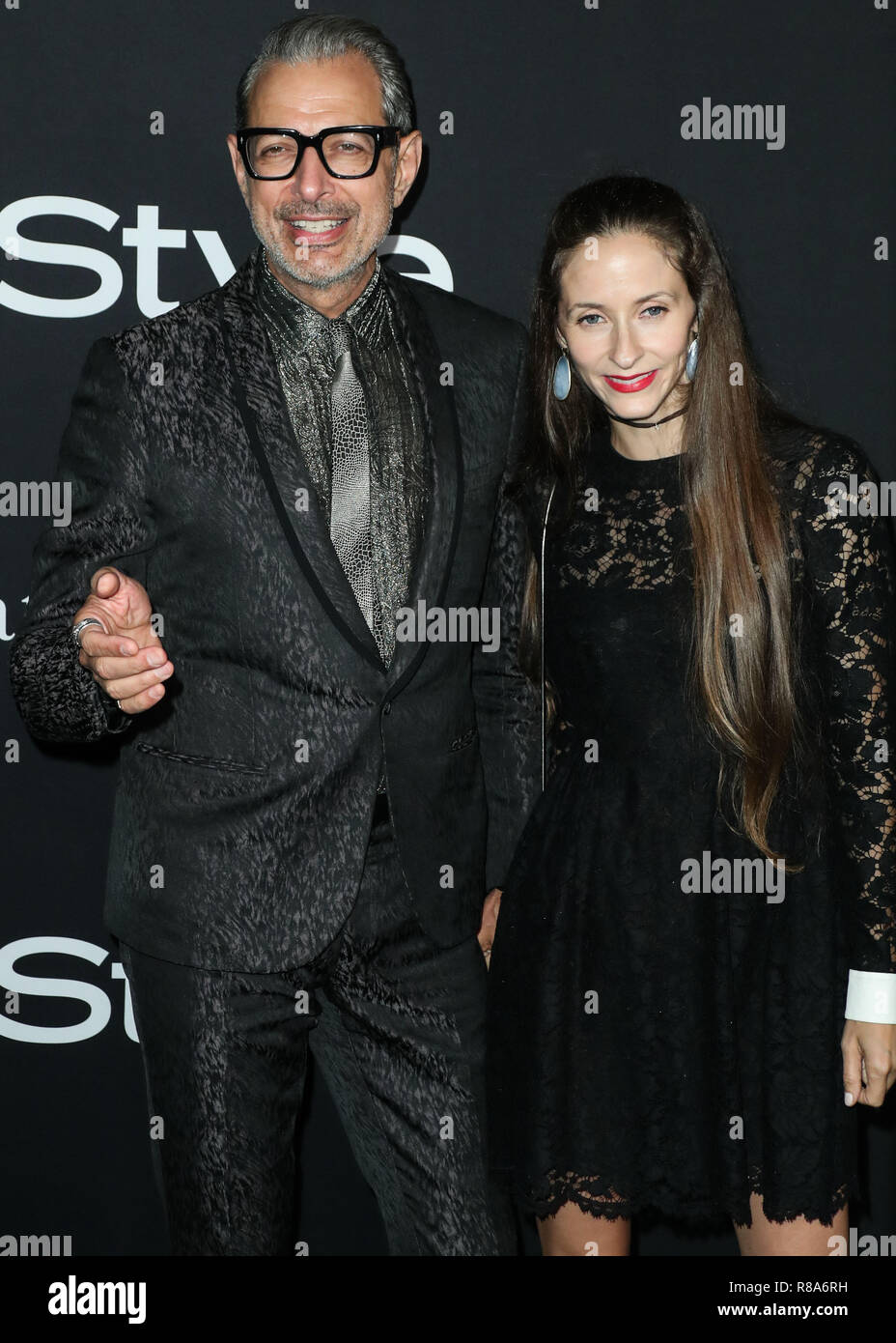 LOS ANGELES, CA, USA - OCTOBER 22: Jeff Goldblum, Emilie Livingston at the InStyle Awards 2018 held at the Getty Center on October 22, 2018 in Los Angeles, California, United States. (Photo by Xavier Collin/Image Press Agency) Stock Photo