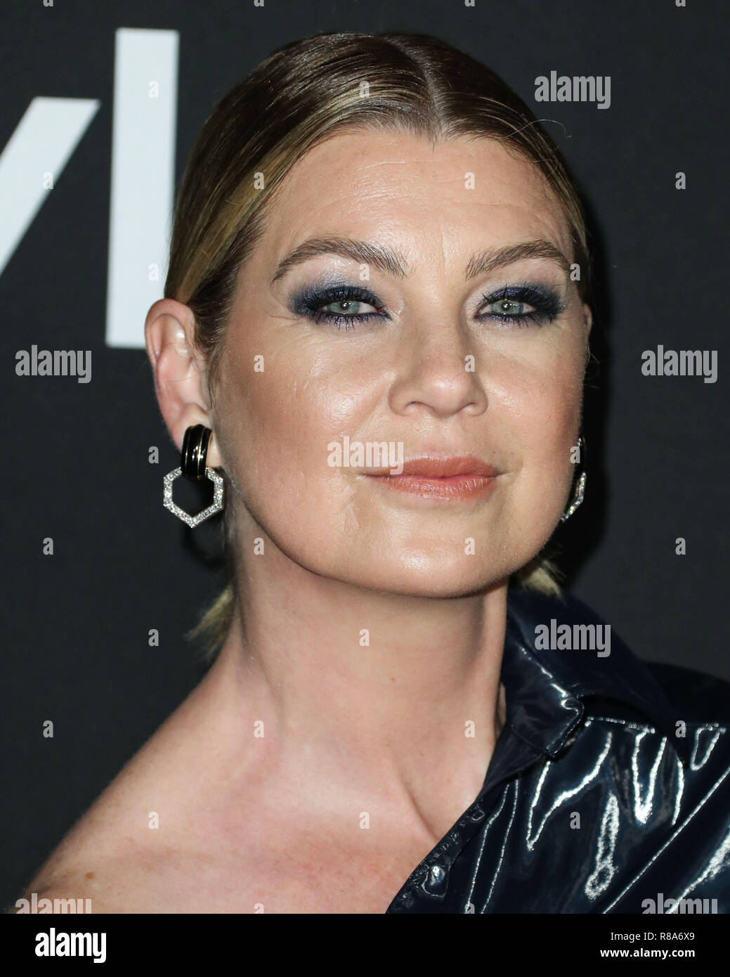 LOS ANGELES, CA, USA - OCTOBER 22: Actress Ellen Pompeo wearing Max Mara  arrives at the InStyle Awards 2018 held at the Getty Center on October 22,  2018 in Los Angeles, California,