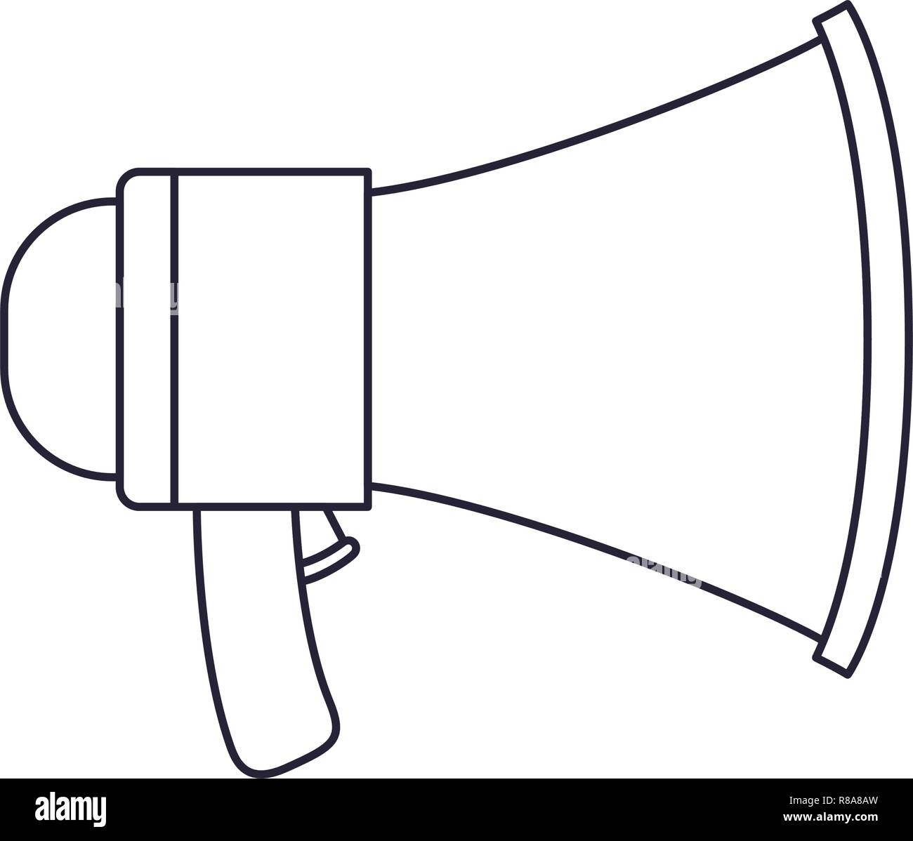 megaphone silhouette isolated icon Stock Vector Image & Art Alamy