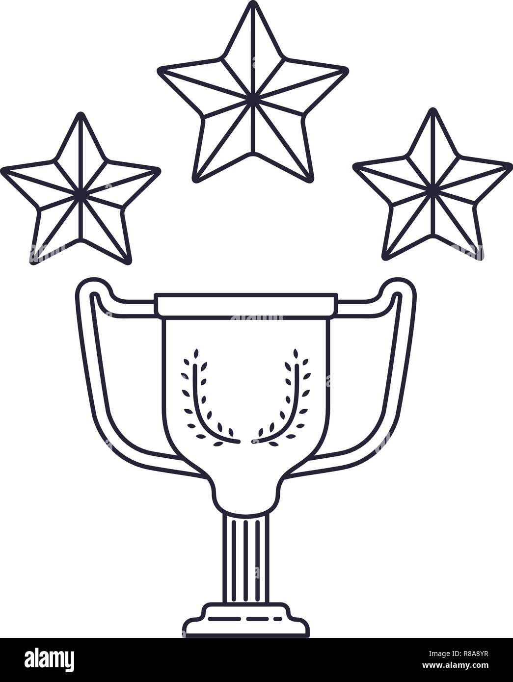 trophy with stars isolated icon Stock Vector Image & Art - Alamy