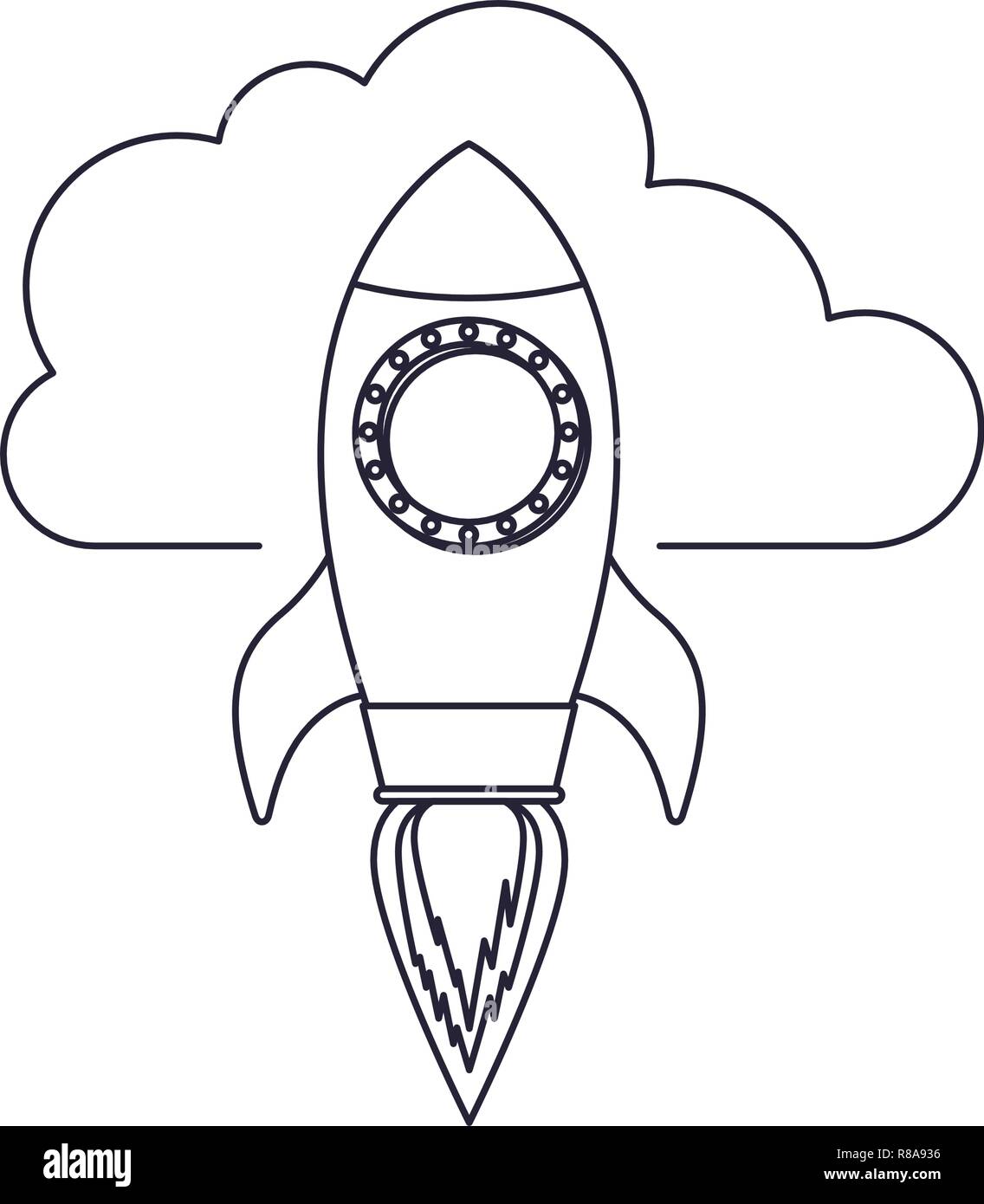 flying rocket isolated icon Stock Vector Image & Art - Alamy