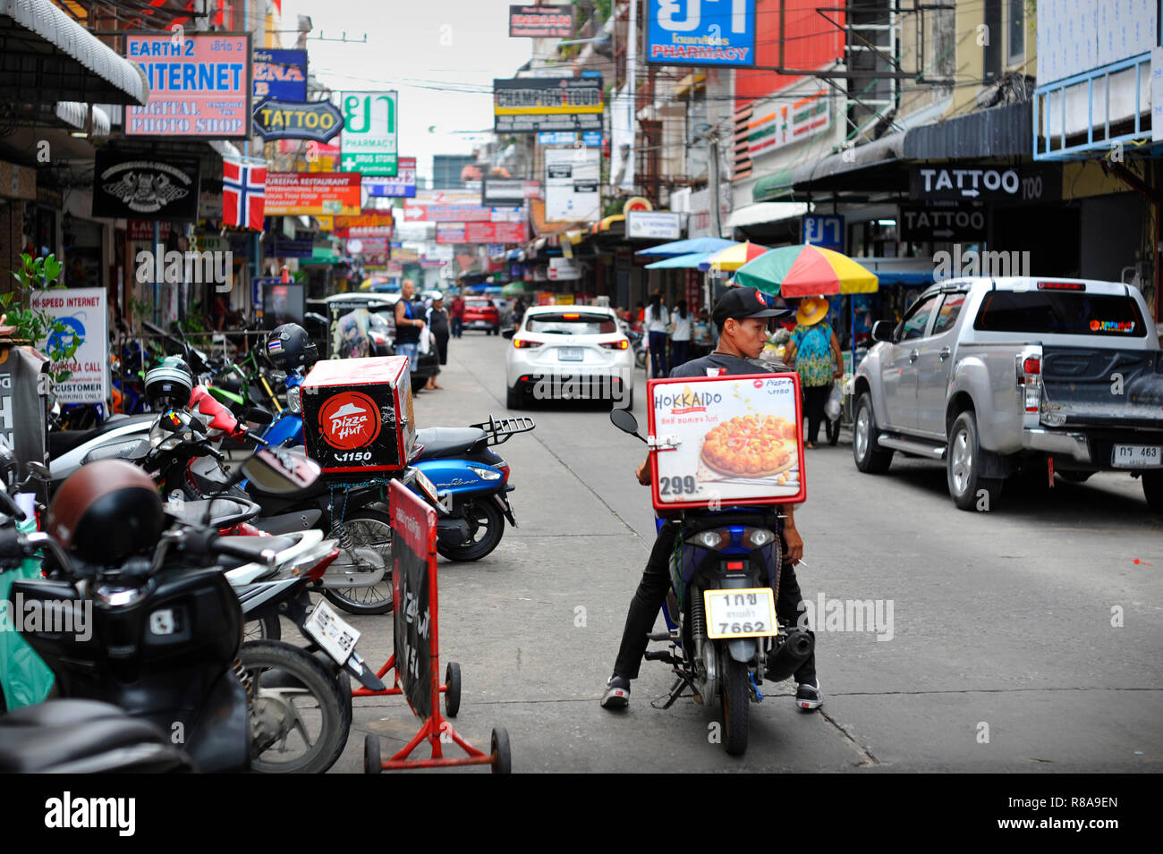 Food Delivery Pattaya Thailand Stock Photo Alamy