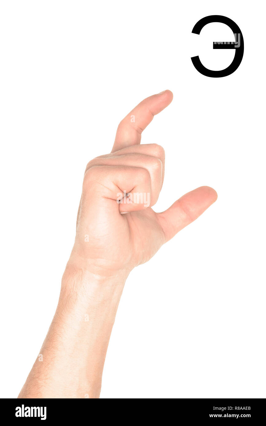 The Deaf Dumb Sign Language Alphabet Stock Photos & The Deaf Dumb Sign
